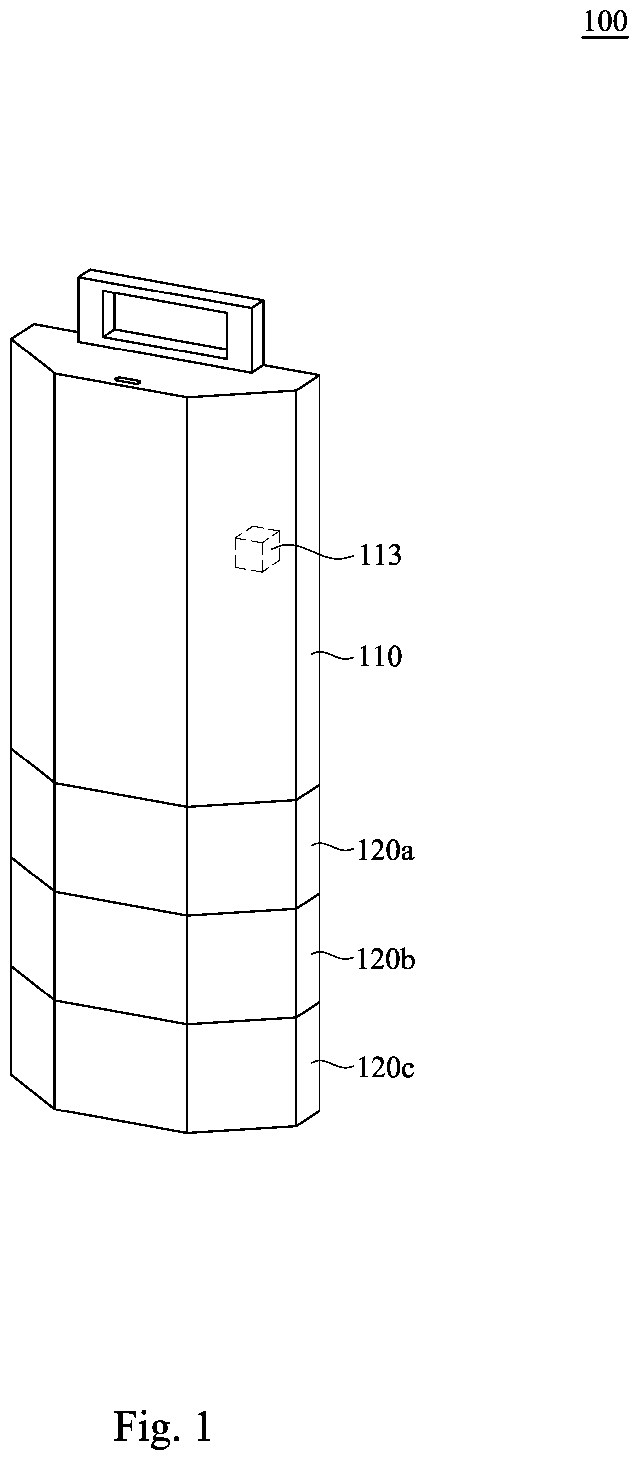 Patent US12332833 — Modular wireless sensor architecture for internet of things — Figure 1