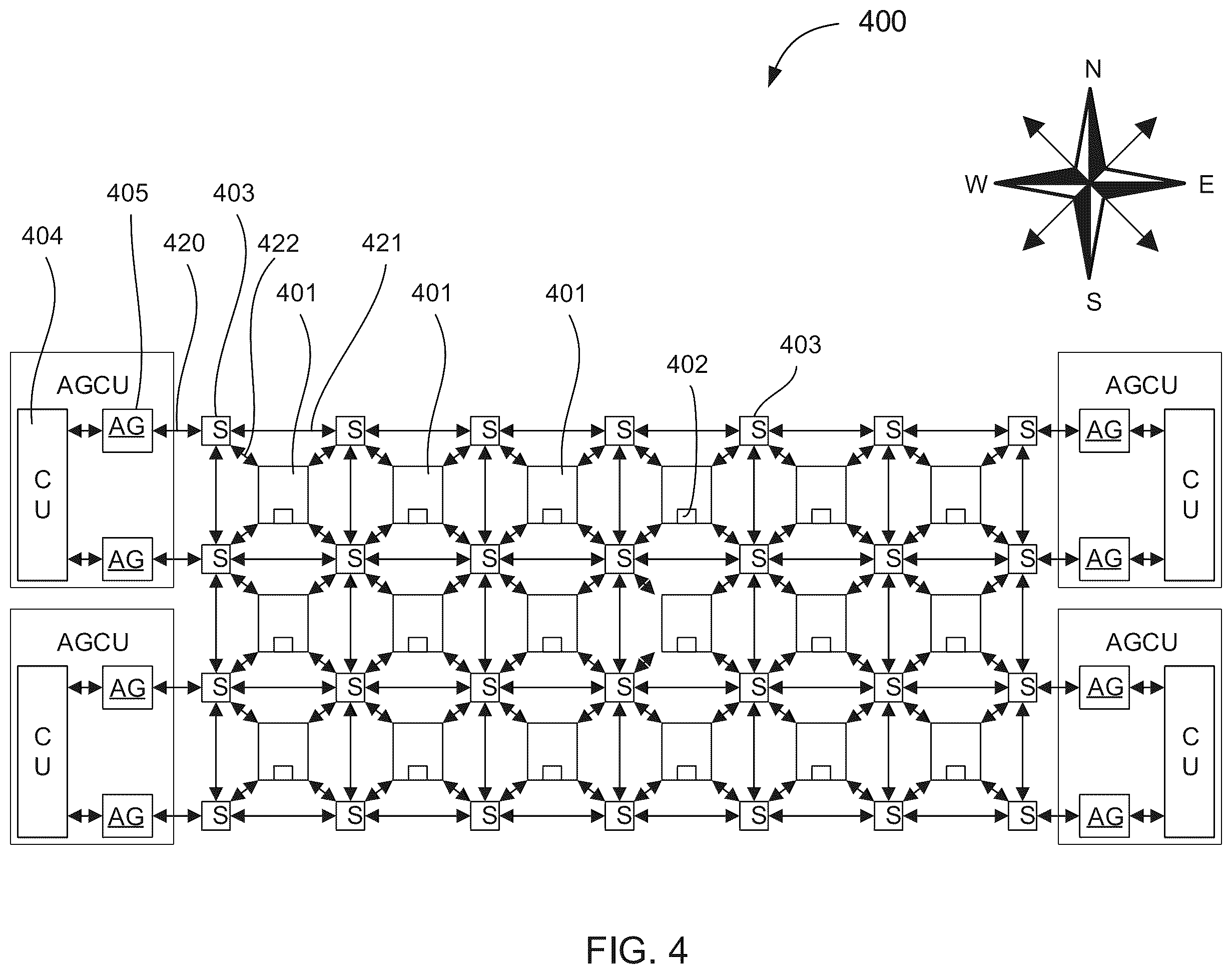 Patent US12332837 Figure 4 – Sorting the nodes of an operation unit graph for implementation in a reconfigurable processor