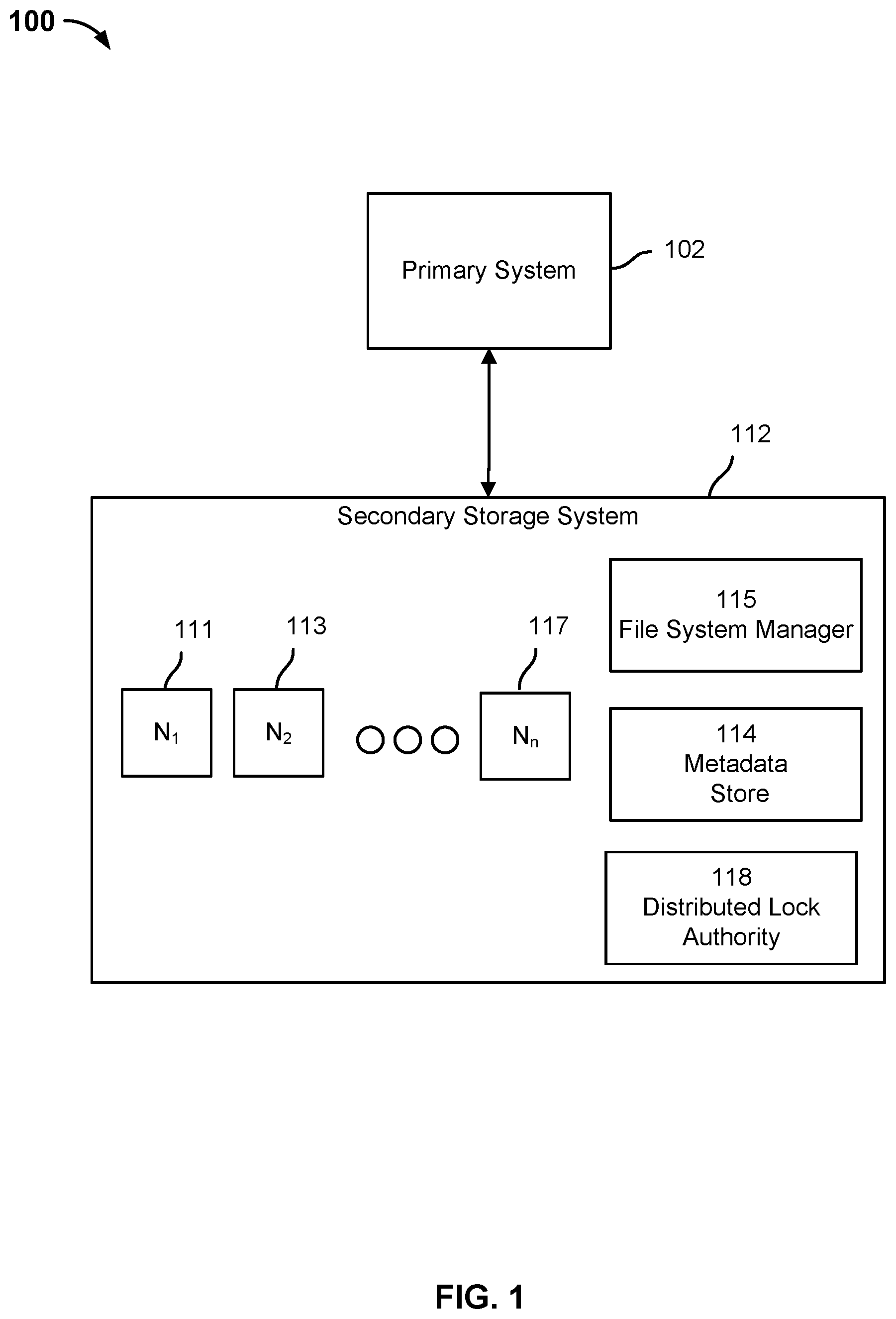 Patent US12332865 — Large content file optimization — Figure 1