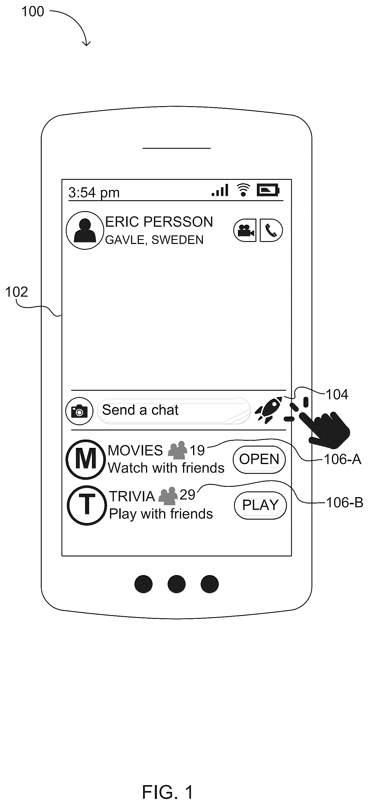 Patent US12332907 — Technique for constructing and maintaining an application-to-friend index — Figure 1