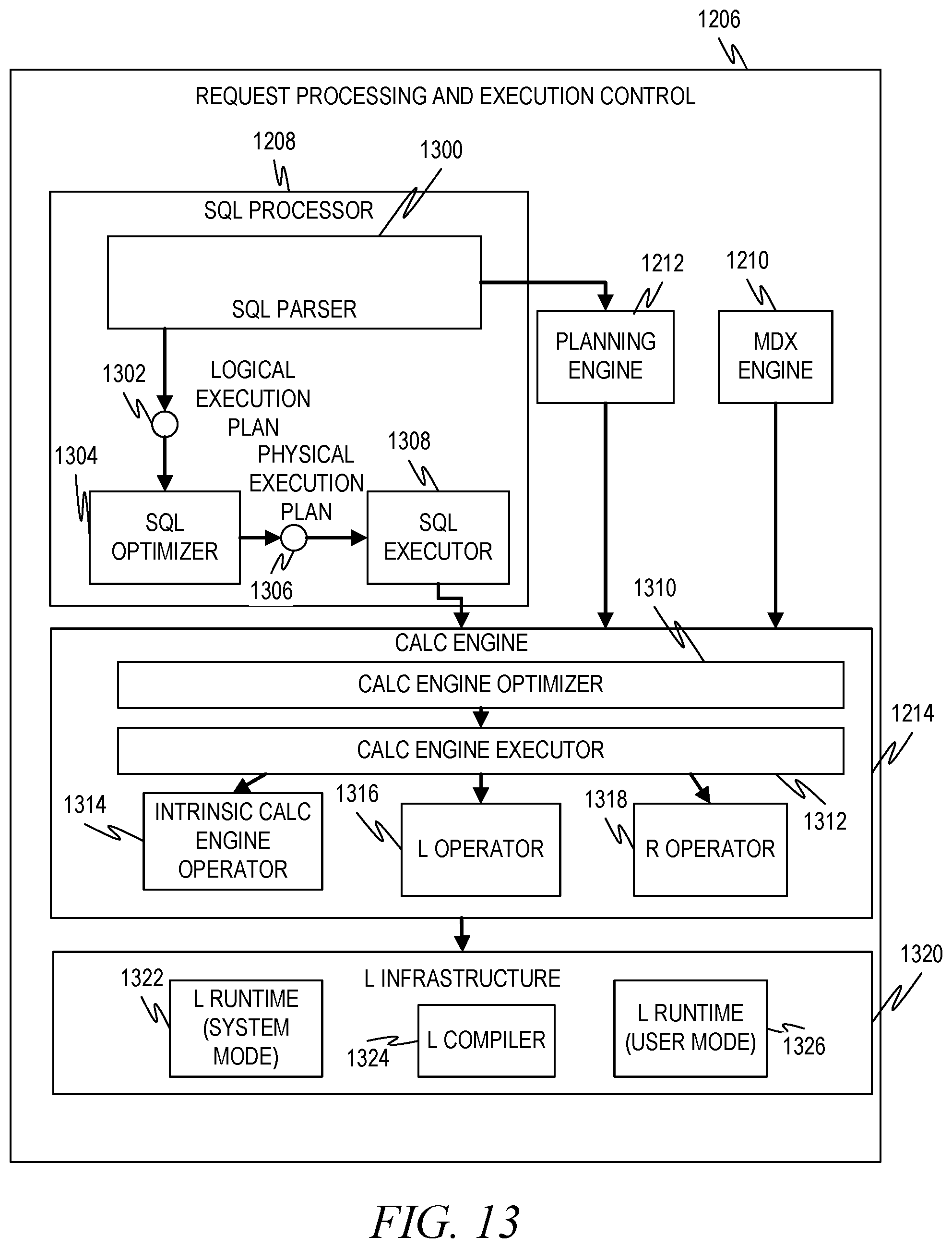 Patent US12332913 Figure 13 – Database replication with host replication at asynchronously replicated system