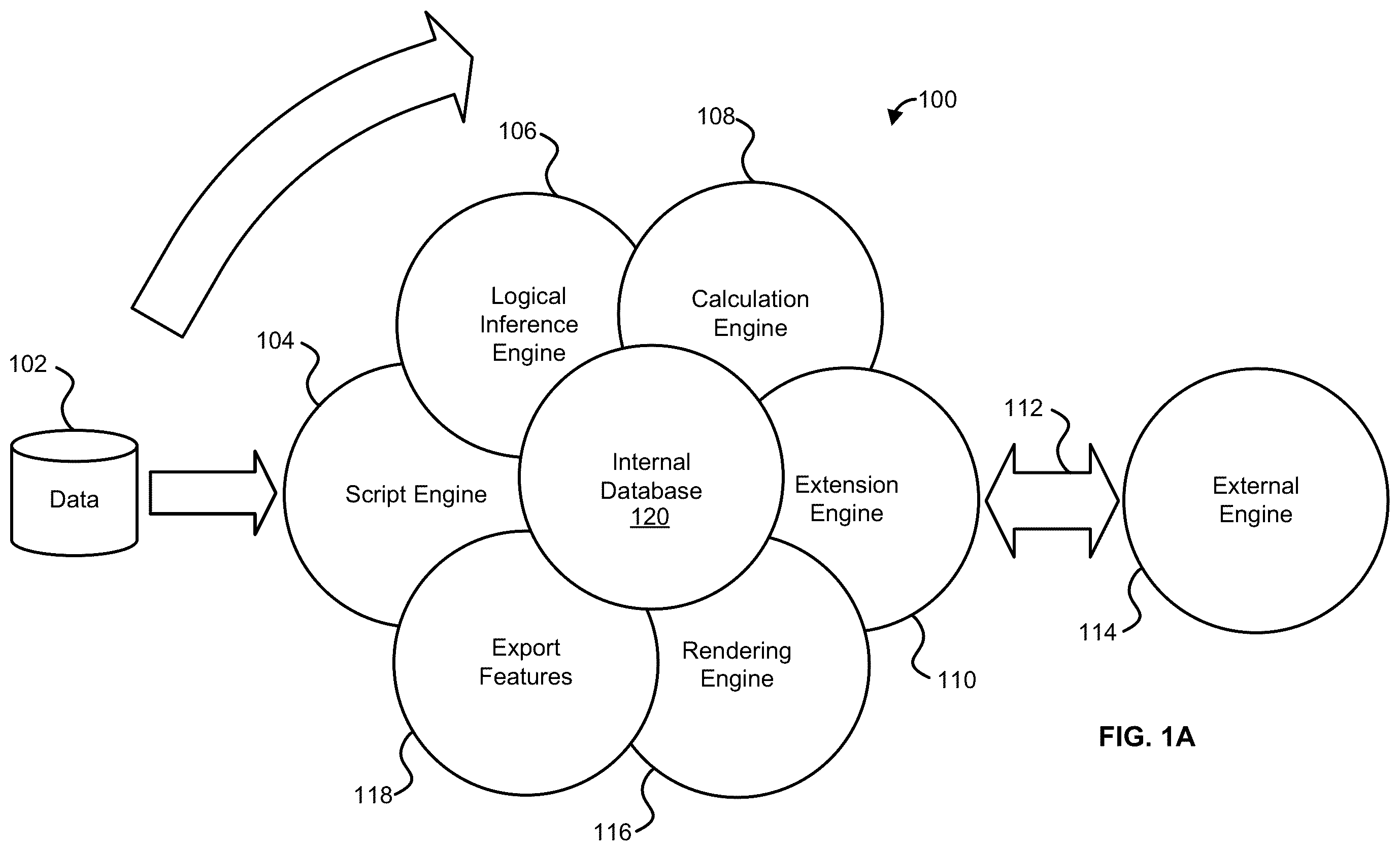 Patent US12332920 Figure 1 – System and method for interactive discovery of inter-data set relationships