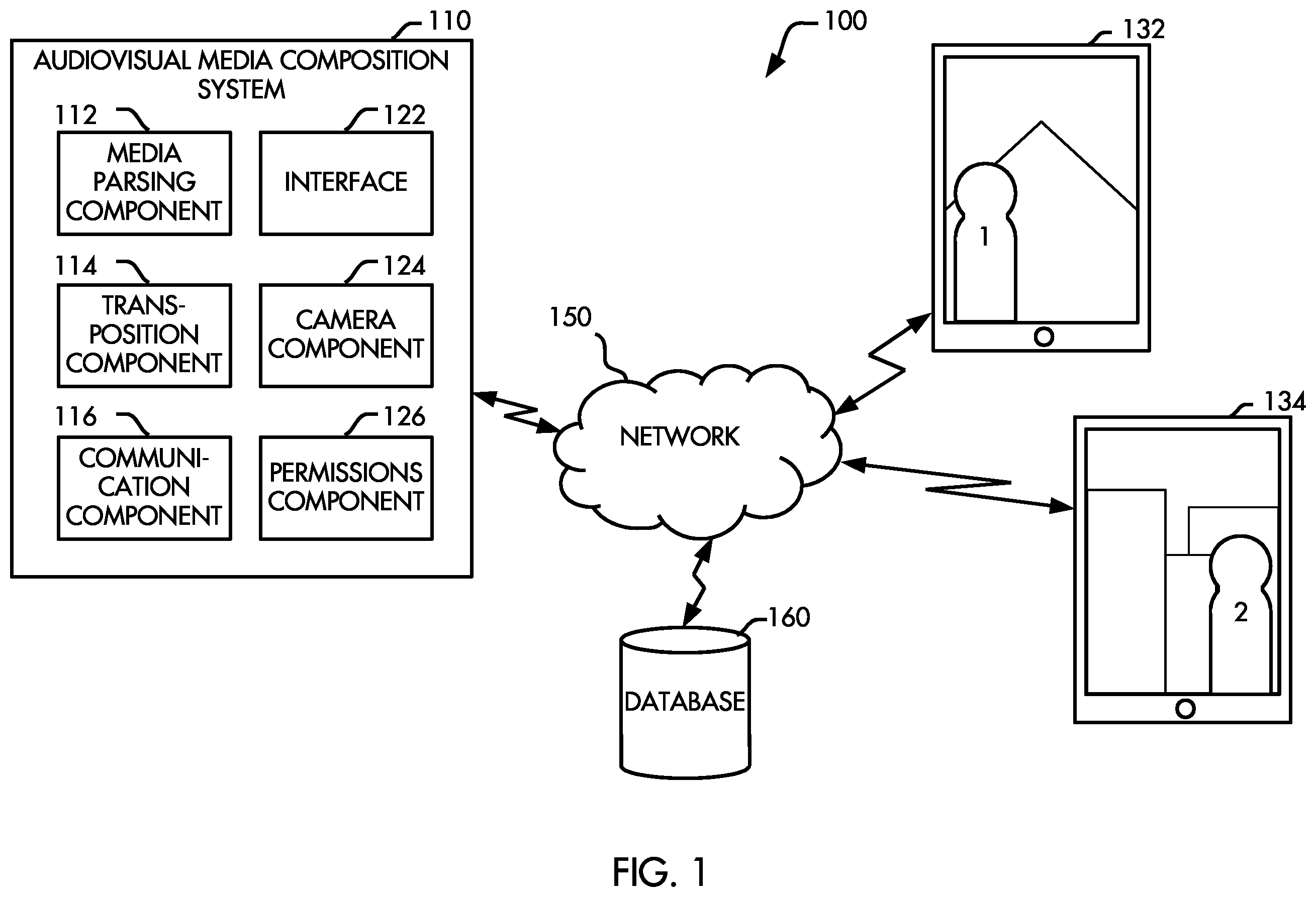 Patent US12332946 — Method for media creation, sharing, and communication and associated system — Figure 1