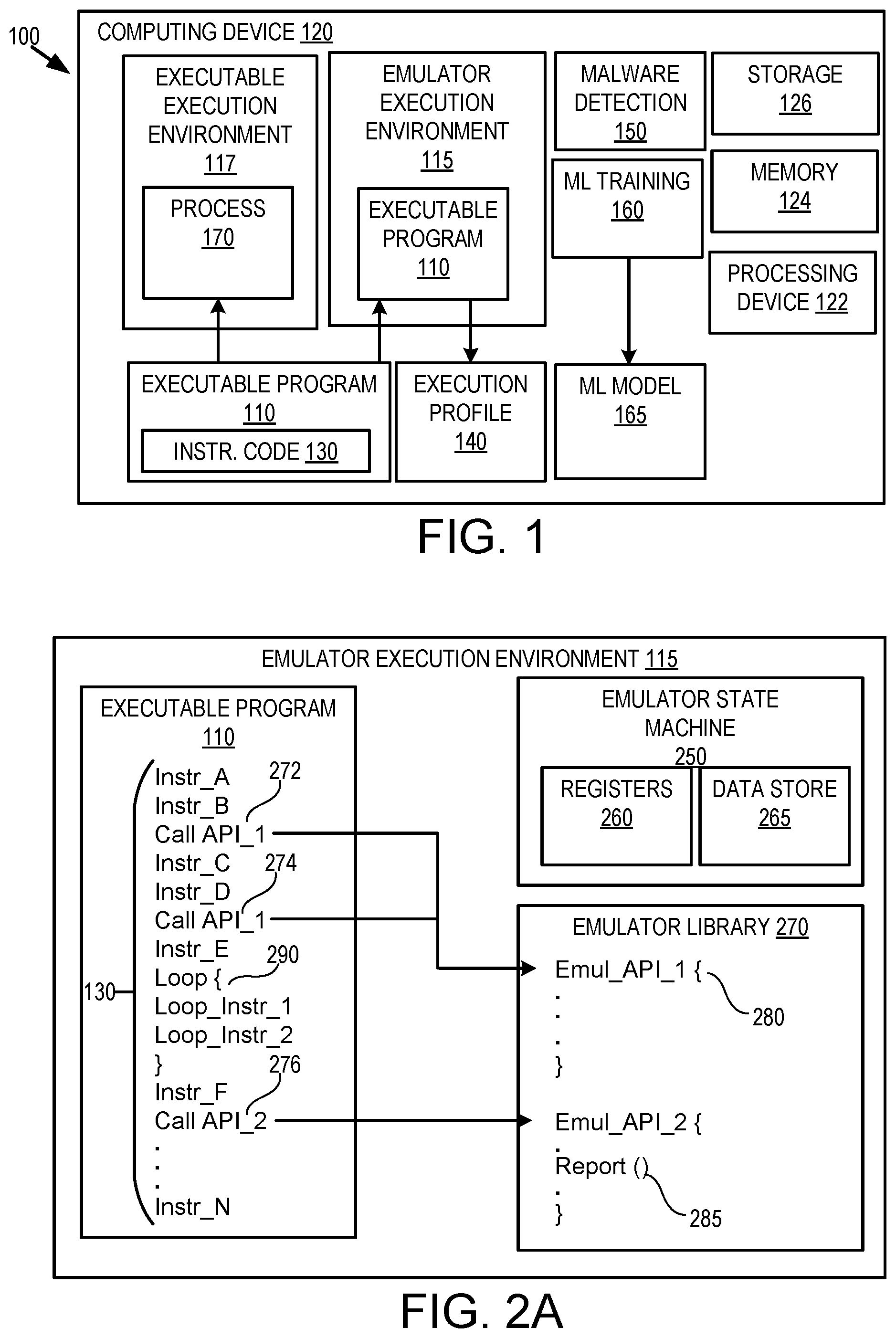 Patent US12333008 — Emulation-based malware detection — Figure 1