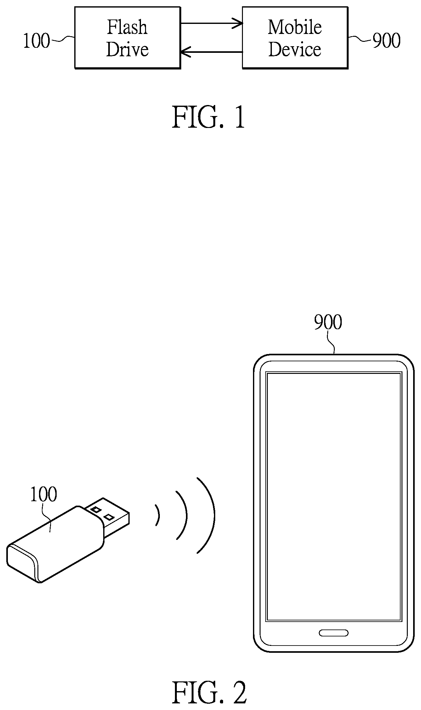 Patent US12333031 Figure 1 – Flash drive locked in wireless communication manner