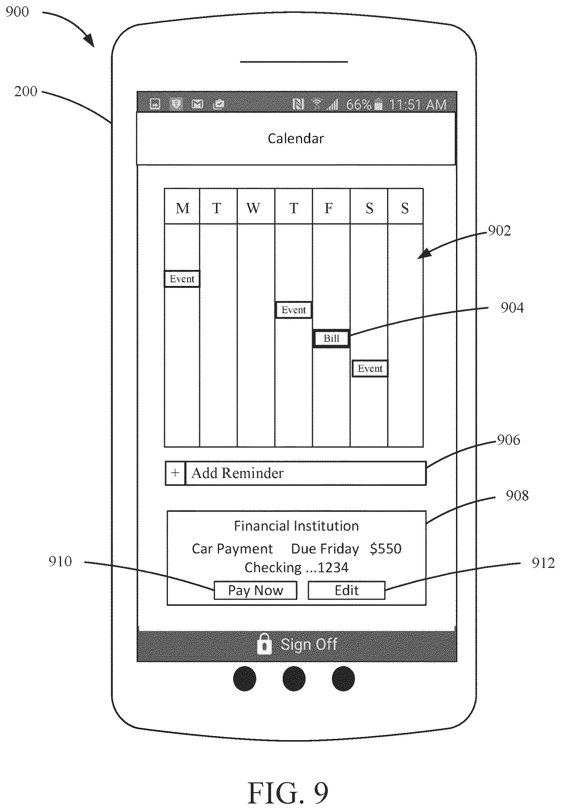 Patent US12333047 Figure 9 – Scrubbing account data accessed via links to applications or devices