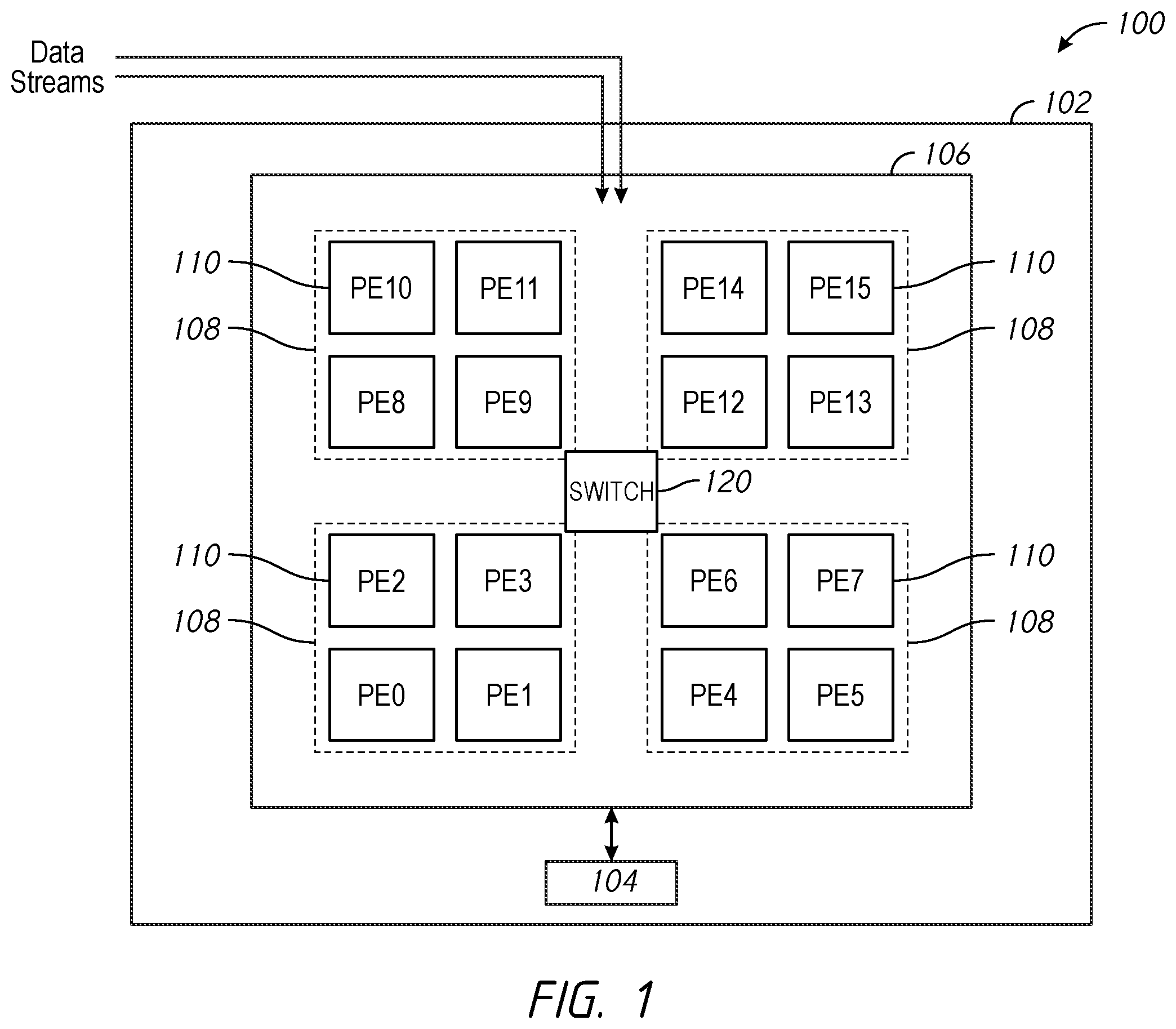 Patent US12333057 — Security managers and methods for implementing security protocols in a reconfigurable fabric — Figure 1