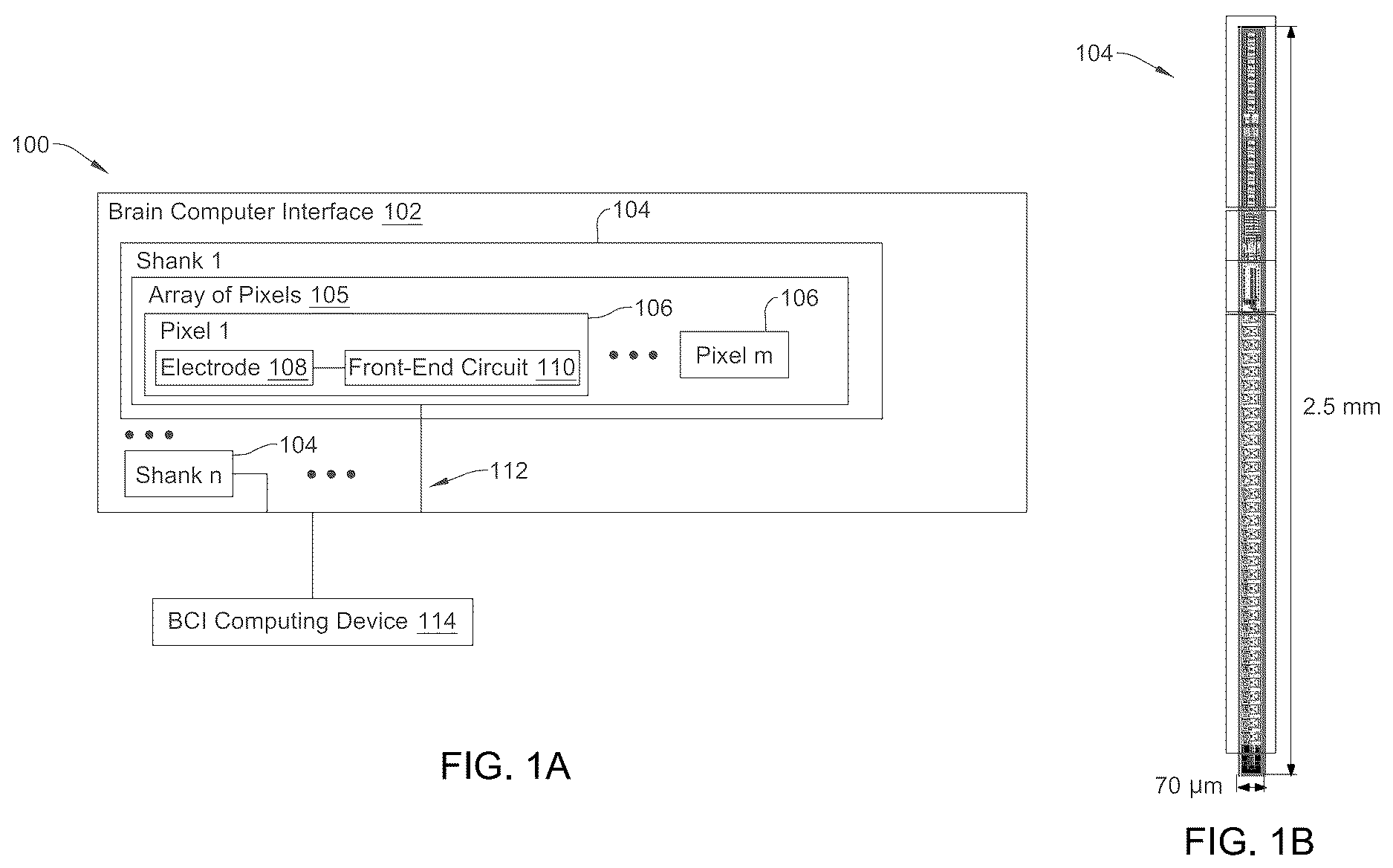 Patent US12333073 — Systems and methods for multiplexed amplifiers for brain computer interfaces — Figure 1