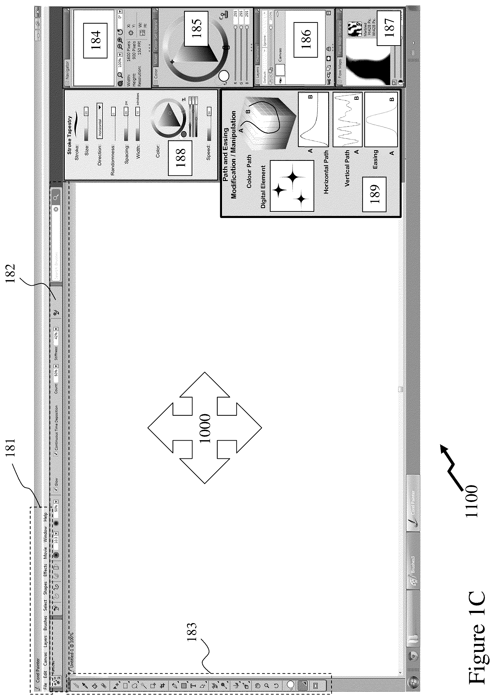 Patent US12333129 Figure 3 – Methods and systems for generating graphical content through easing and paths