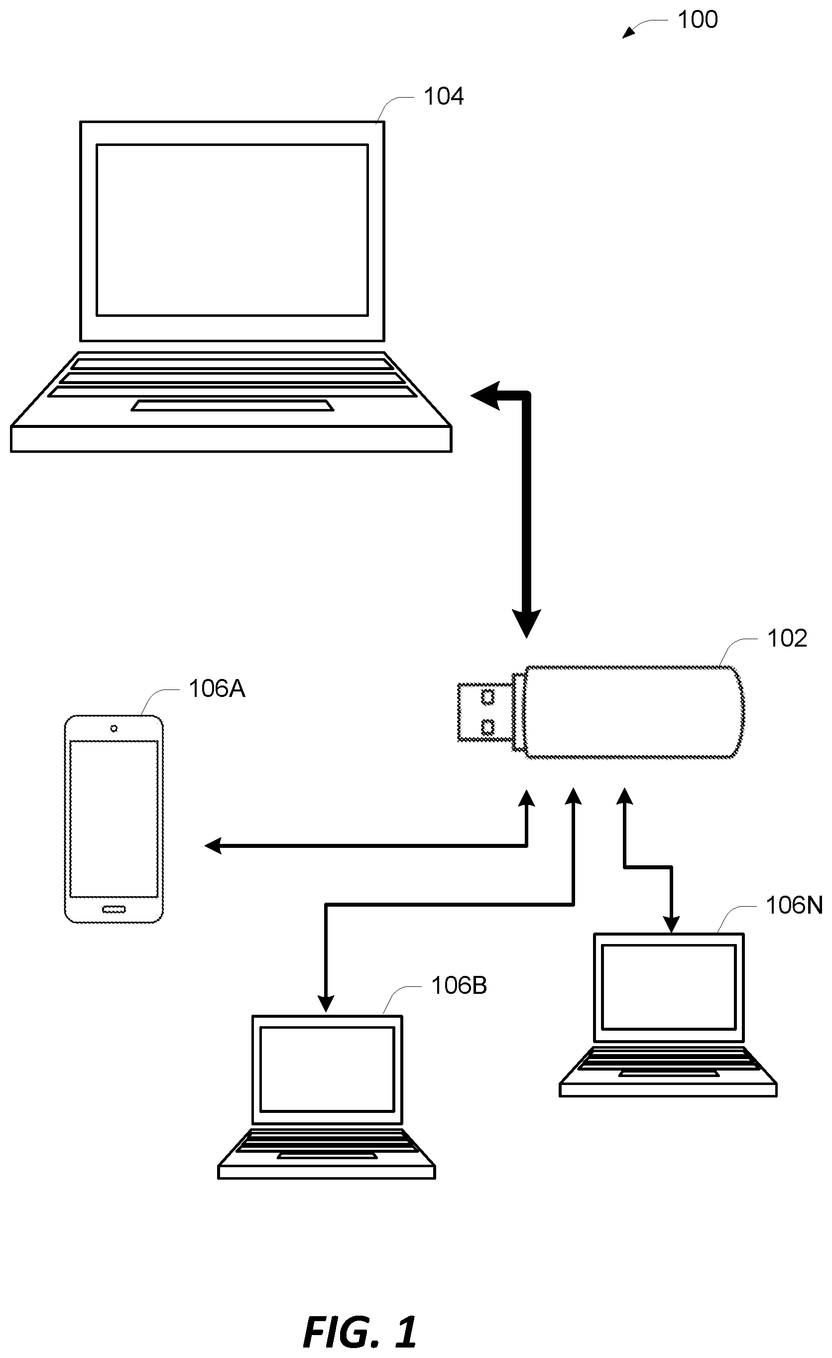 Patent US12333177 — Identification and retrieval of recently-used files at an external storage device — Figure 1
