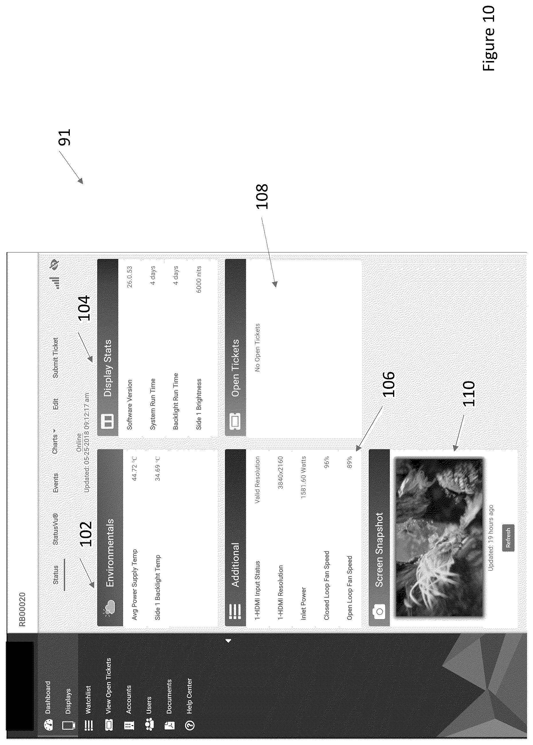 Patent US12333200 Figure 10 – Systems and methods for remotely monitoring electronic displays