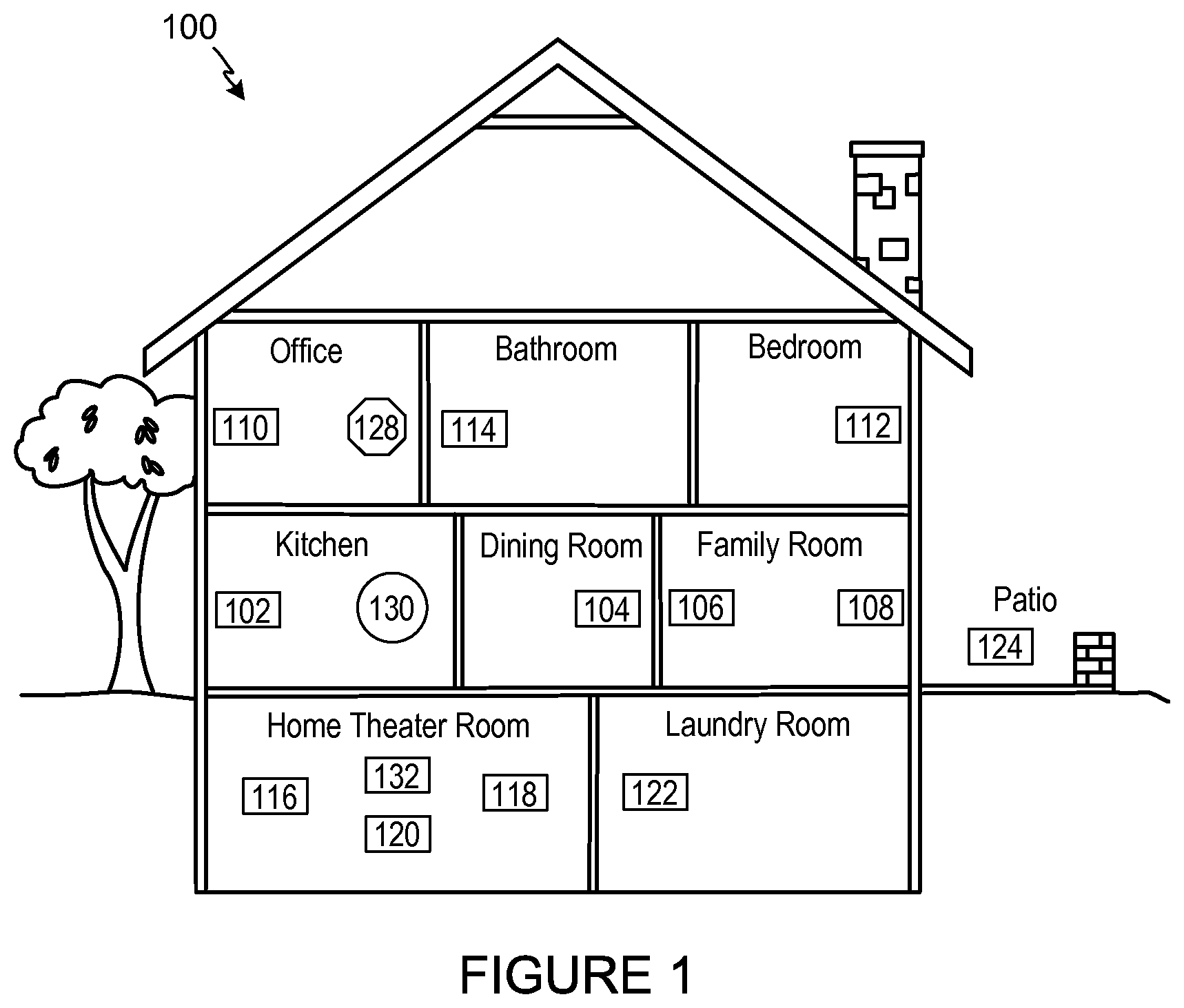 Patent US12333209 — Control based on proximity — Figure 1