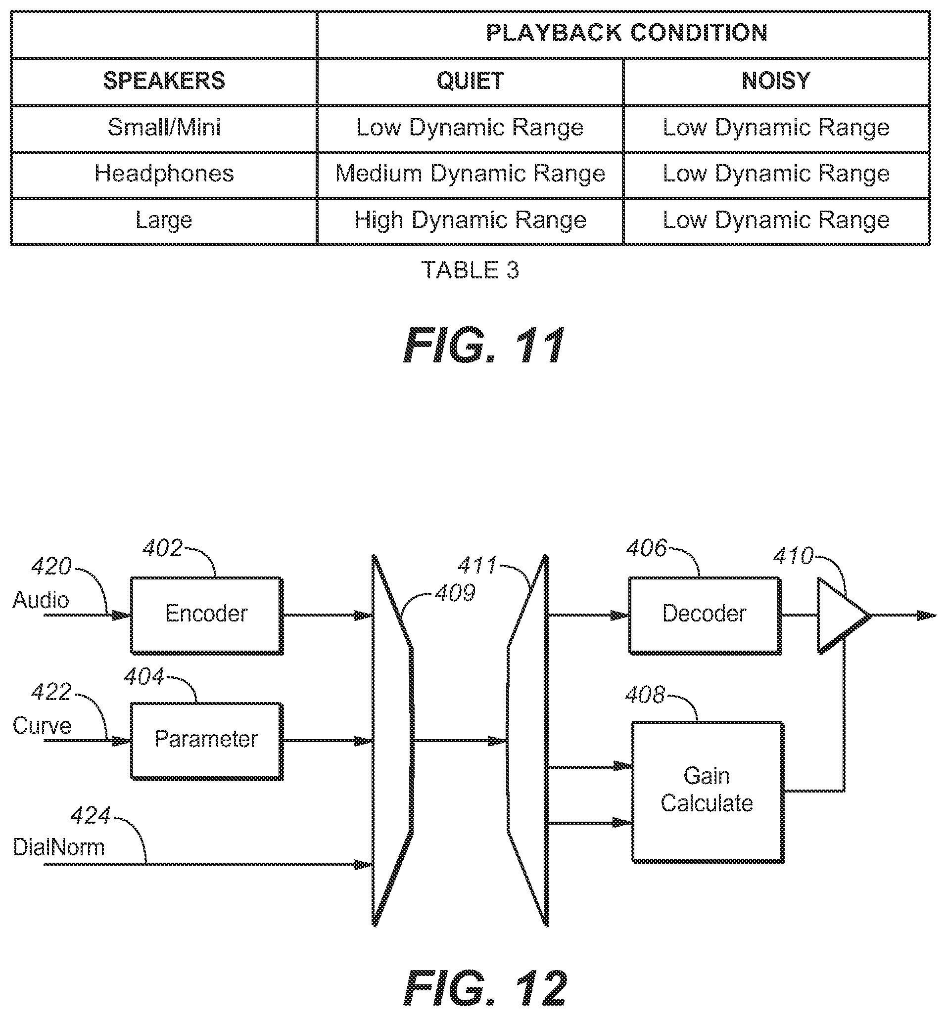 Patent US12333214 Figure 8 – System and method for optimizing loudness and dynamic range across different playback devices