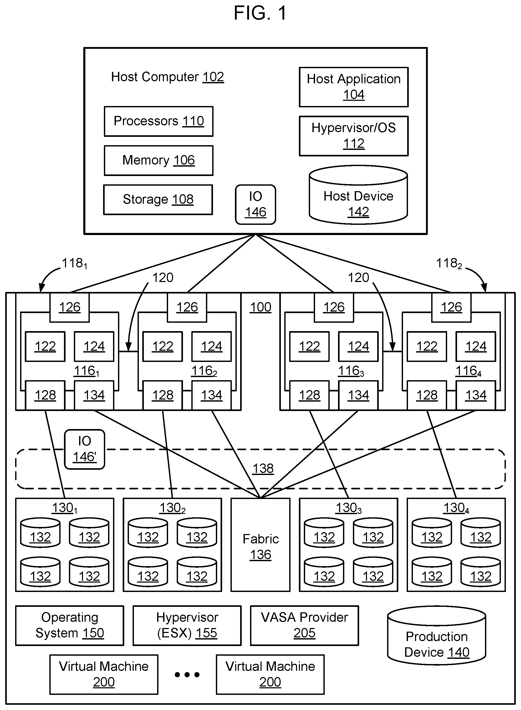 Patent US12333326 — Service level objective based priority processing of control path operations — Figure 1