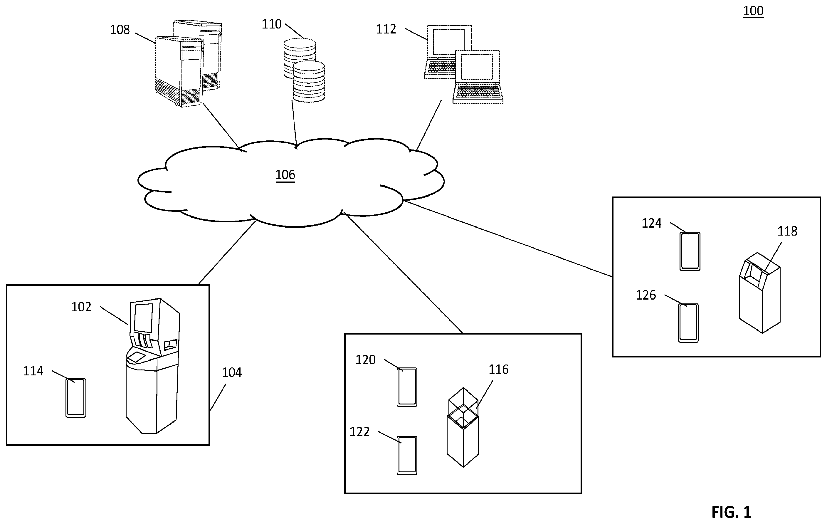 Patent US12333513 — Low-cost computerized kiosks for remote collection of electronic devices for value — Figure 1