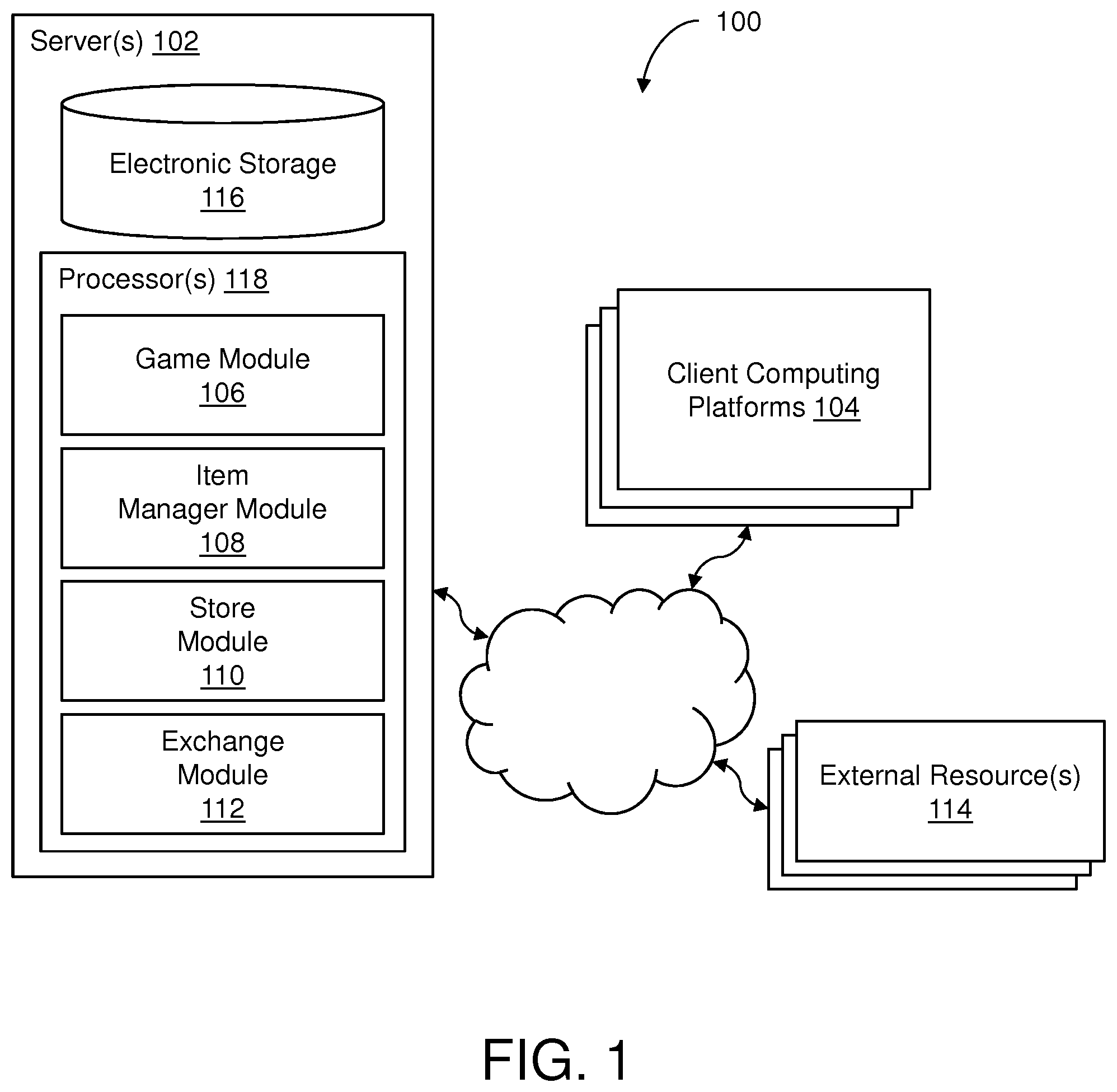 Patent US12333563 — Identity-recognition-based promotions using virtual containers — Figure 1
