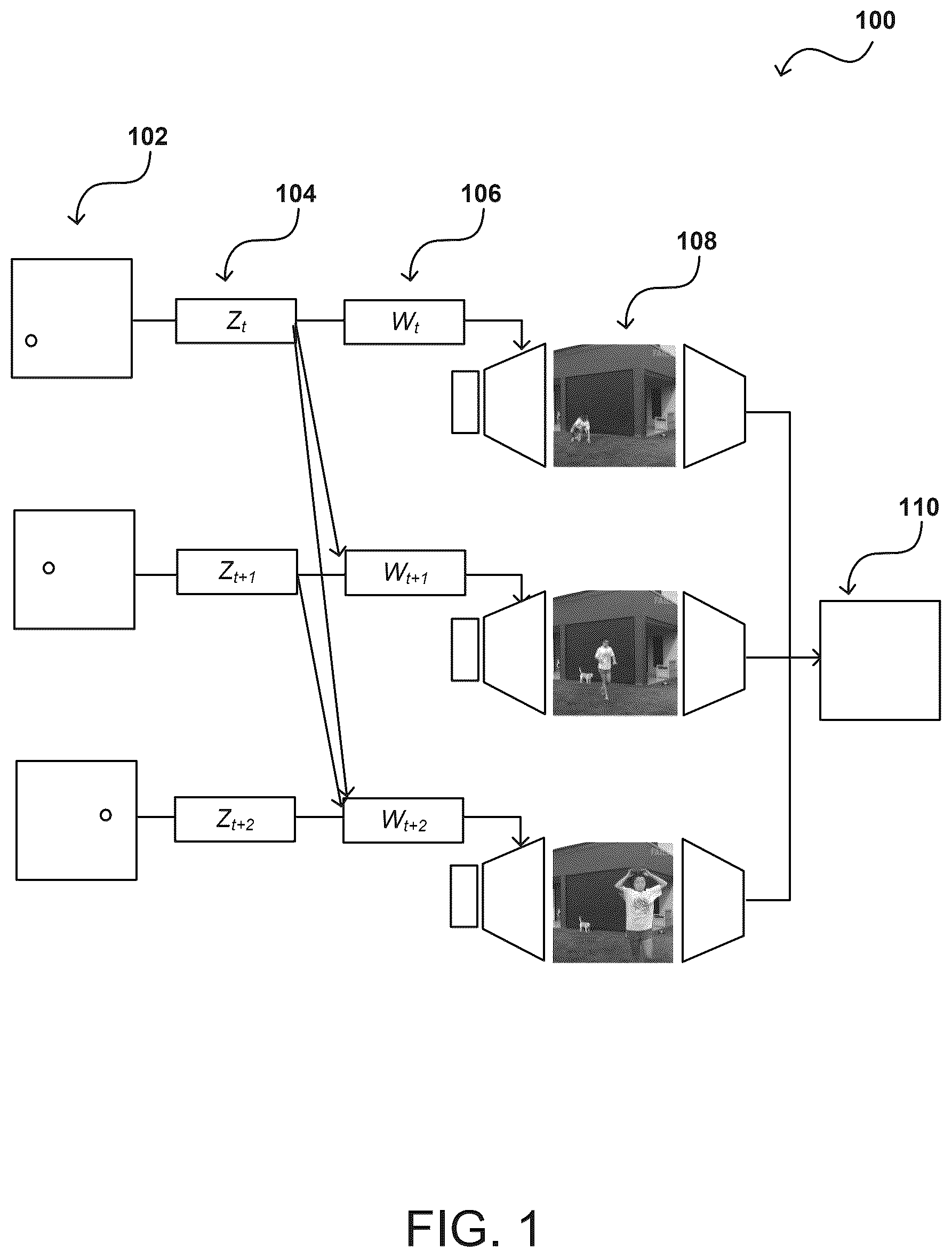 Patent US12333638 — Generating images of object motion using one or more neural networks — Figure 1