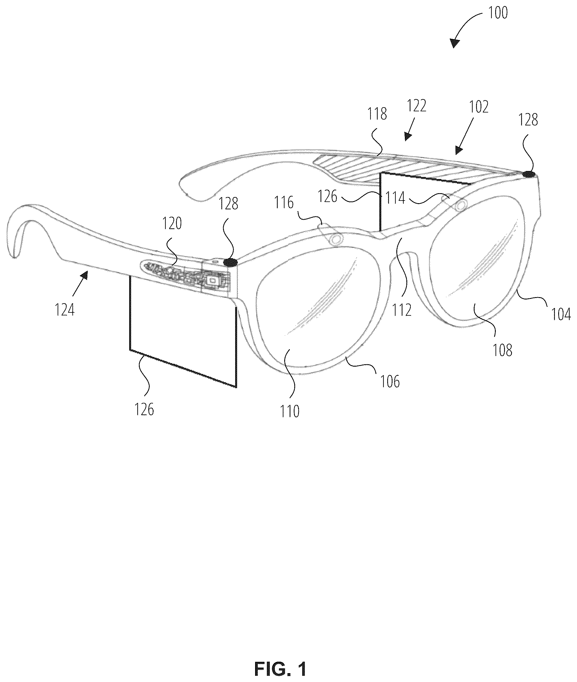 Patent US12333658 — Generating user interfaces displaying augmented reality graphics — Figure 1