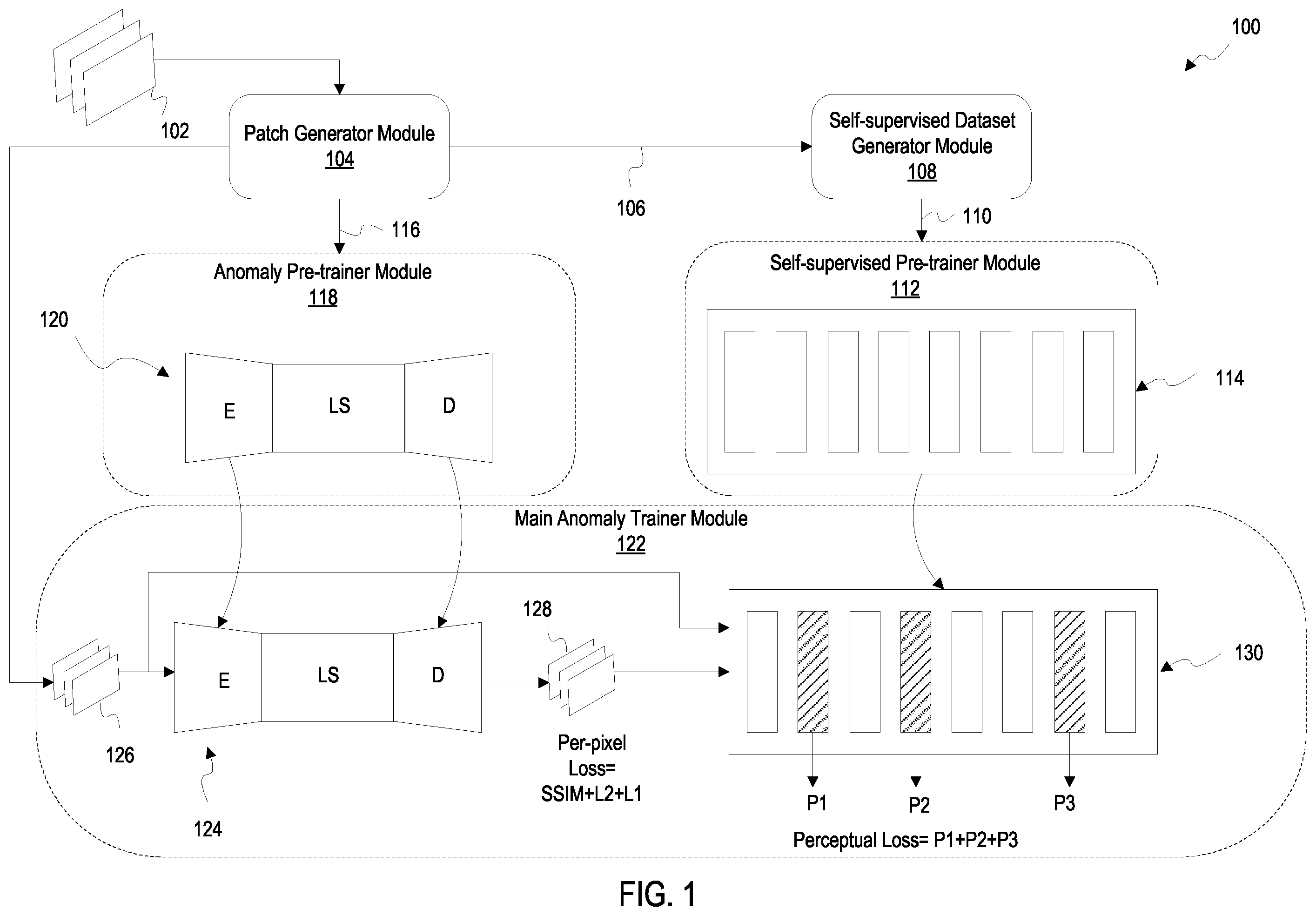 Patent US12333703 — Self-supervised anomaly detection framework for visual quality inspection in manufactruing — Figure 1