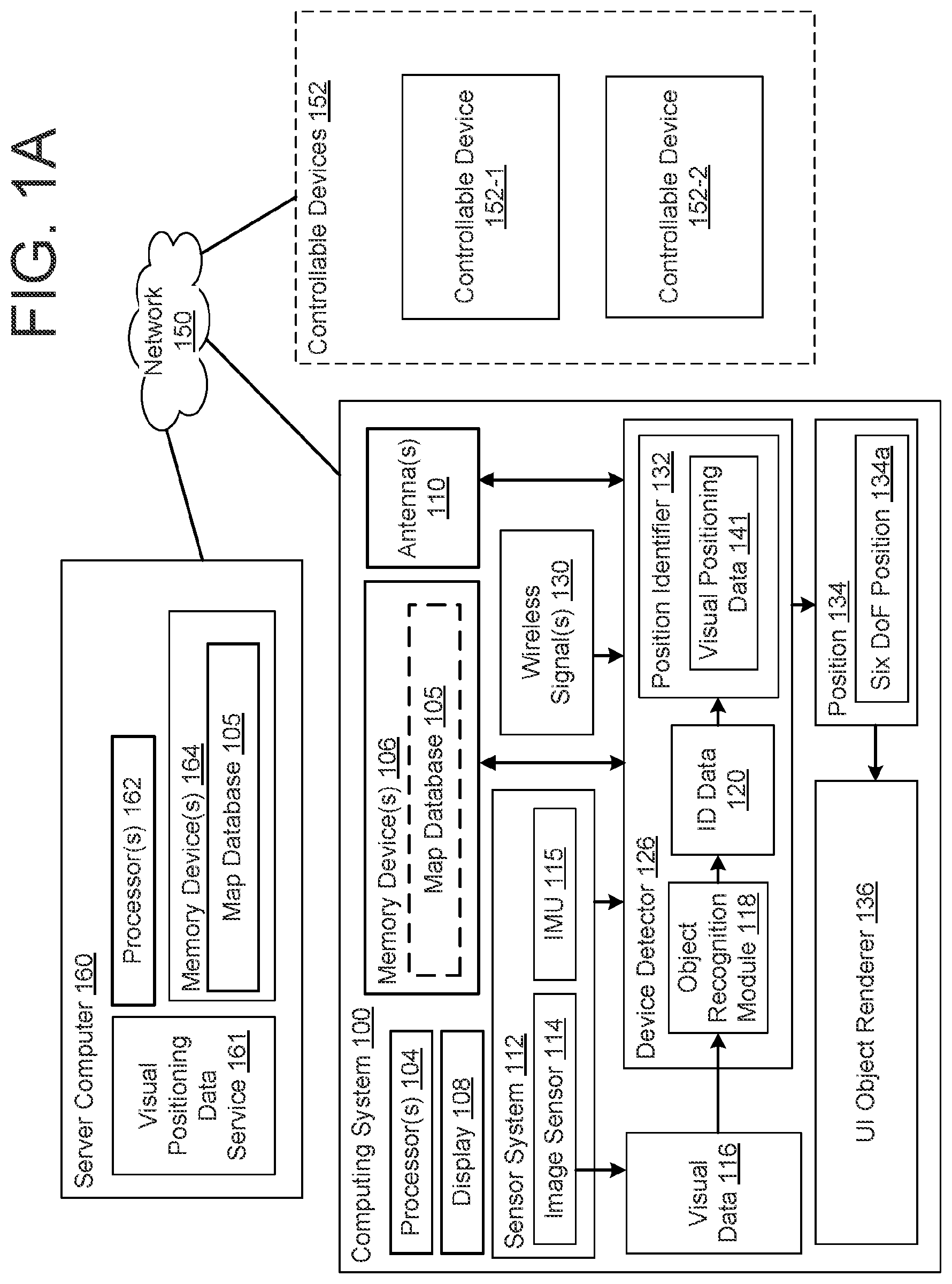 Patent US12333759 — Identifying a position of a controllable device using a wearable device — Figure 1