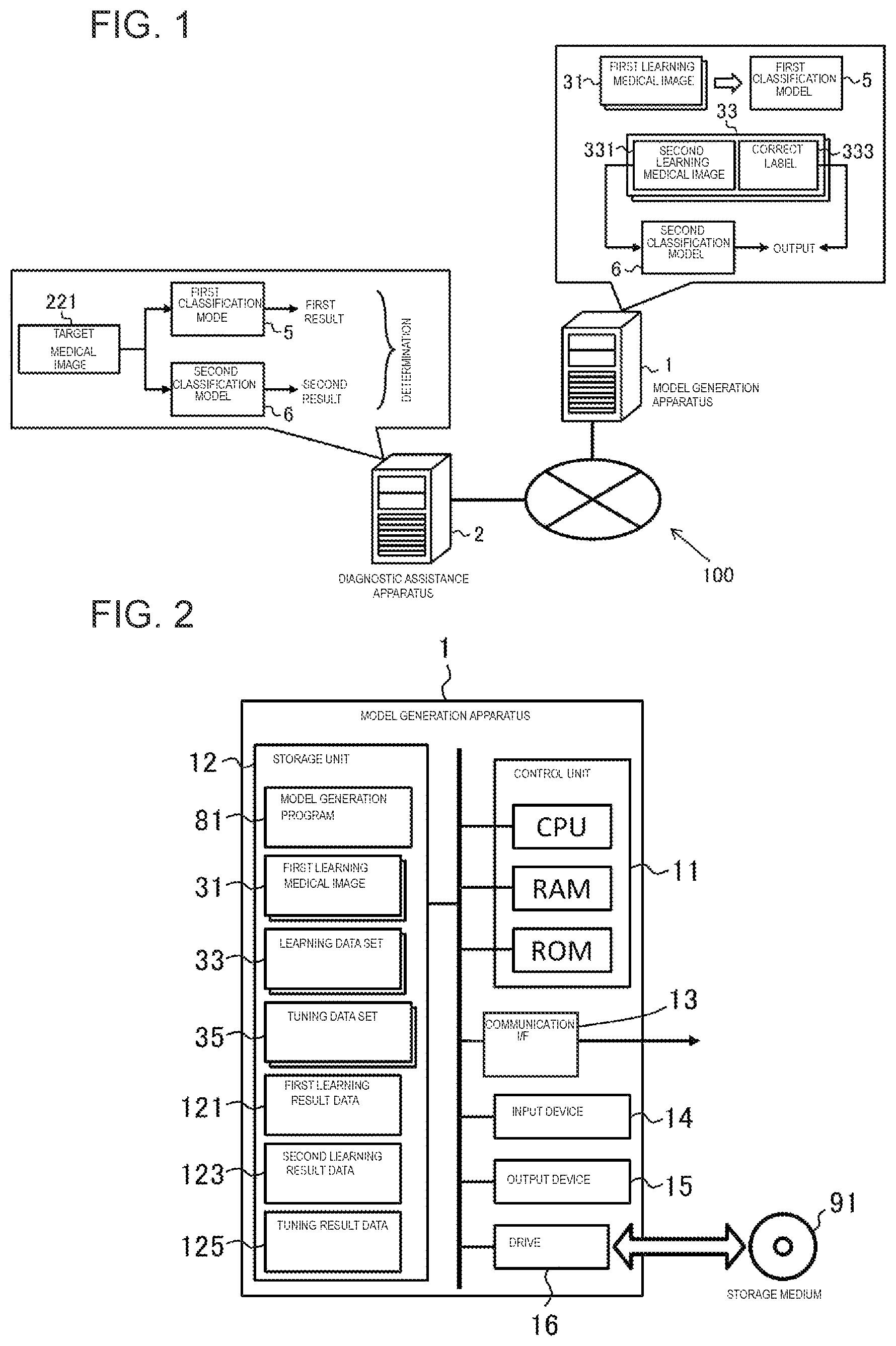 Patent US12333790 — Diagnostic assistance apparatus and model generation apparatus — Figure 1