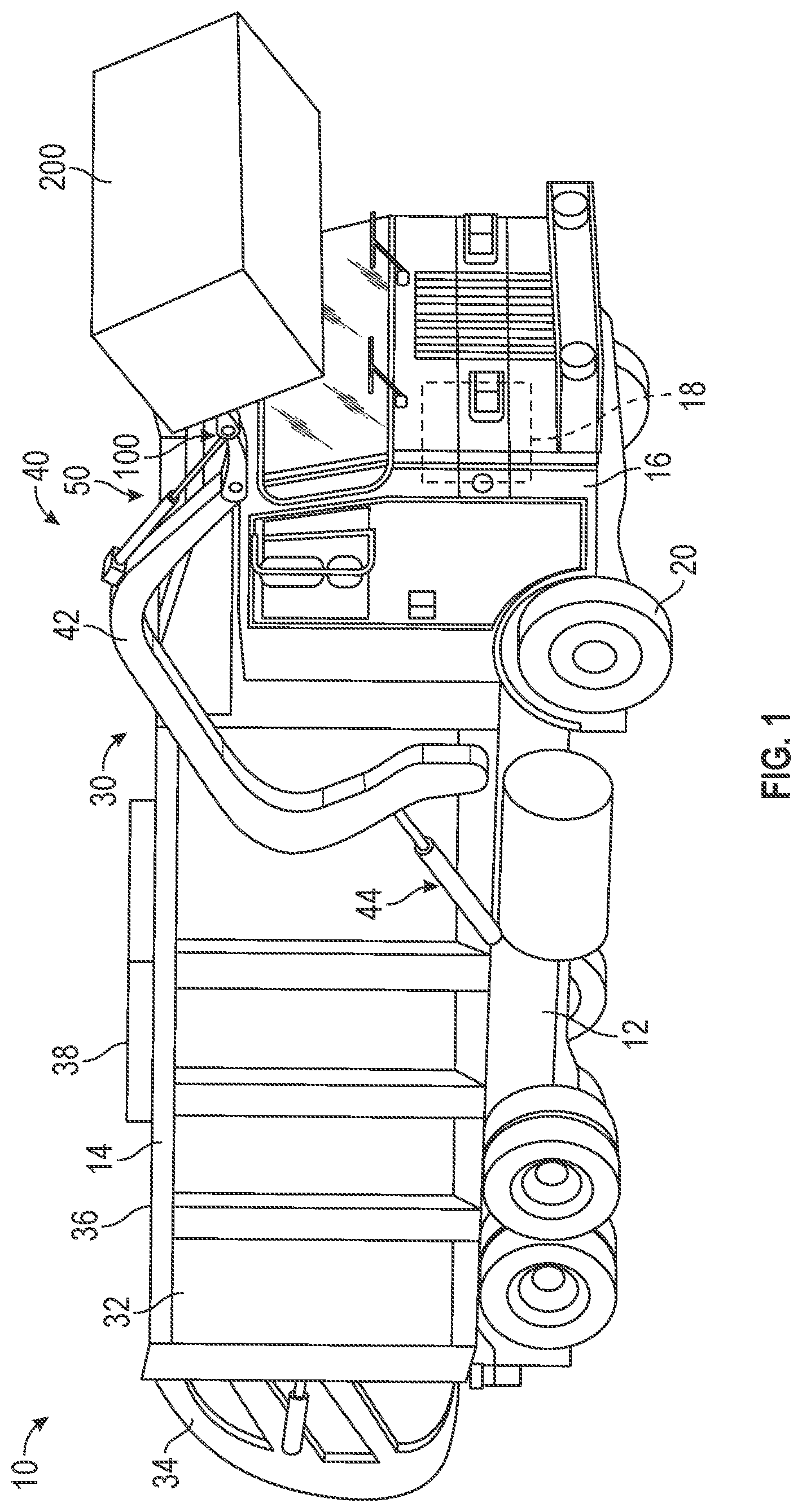 Patent US12333805 Figure 1 – Refuse vehicle control system