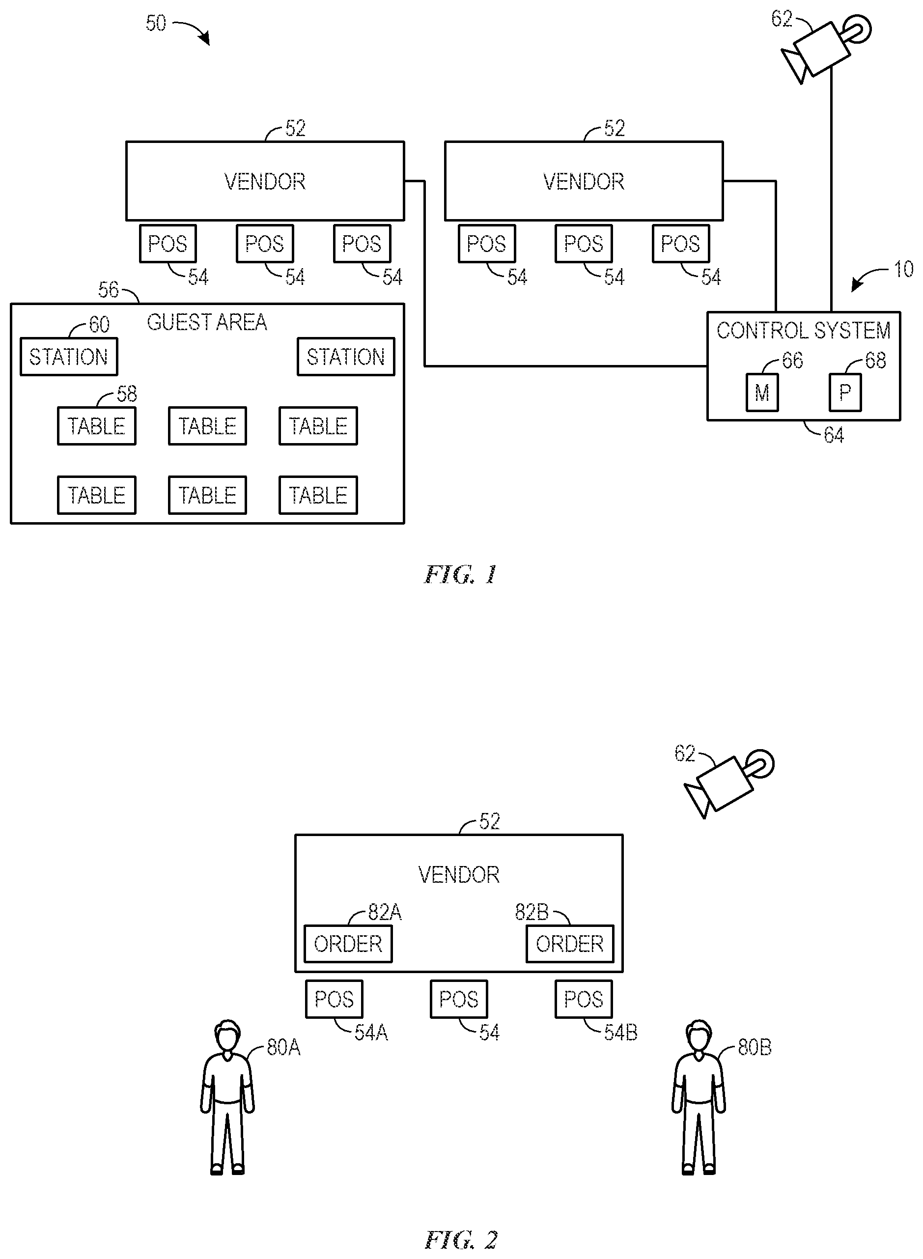 Patent US12333809 — Systems and methods for locating a guest in a facility for order delivery — Figure 1