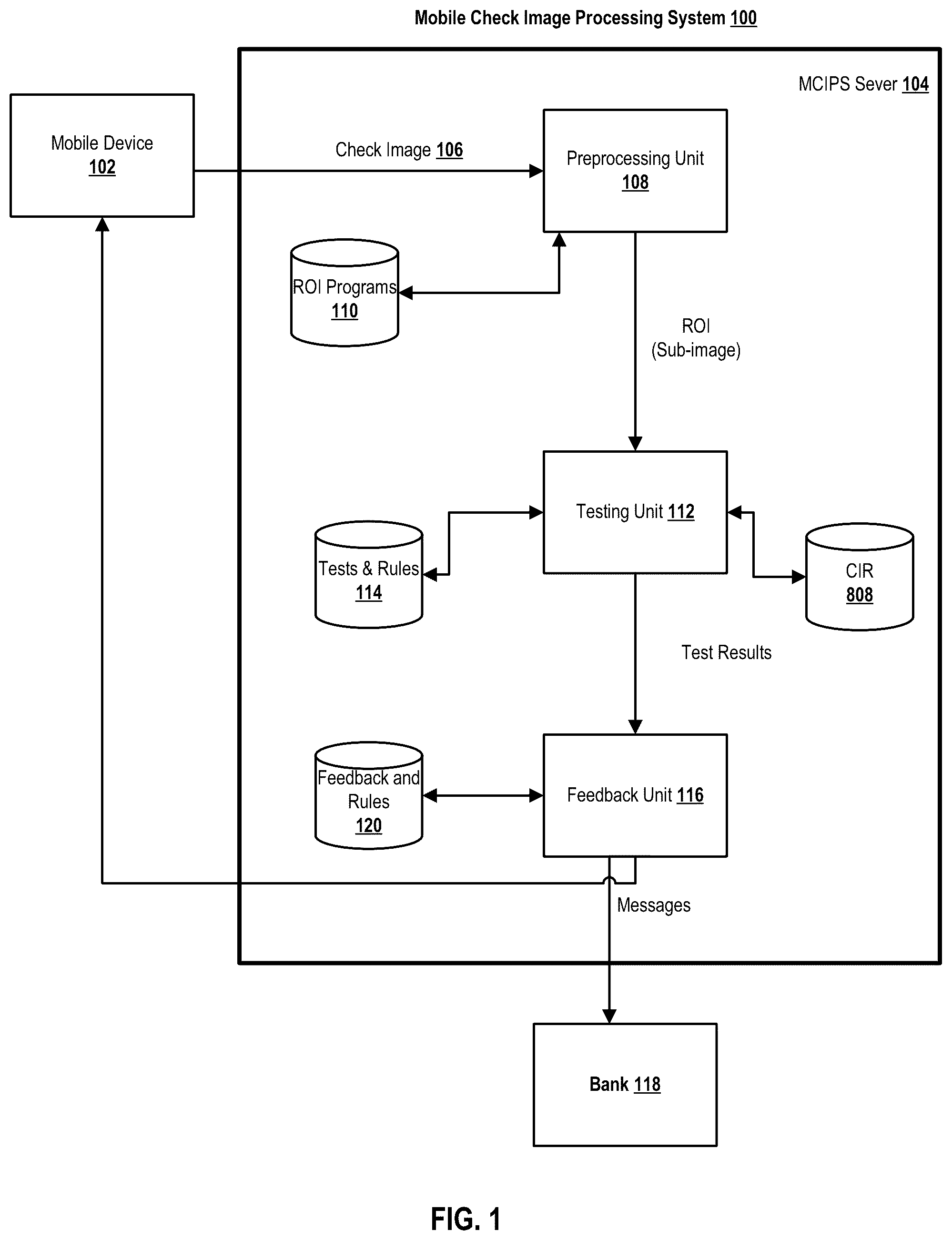 Patent US12333888 — Systems and methods for updating an image registry for use in fraud detection related to financial documents — Figure 1