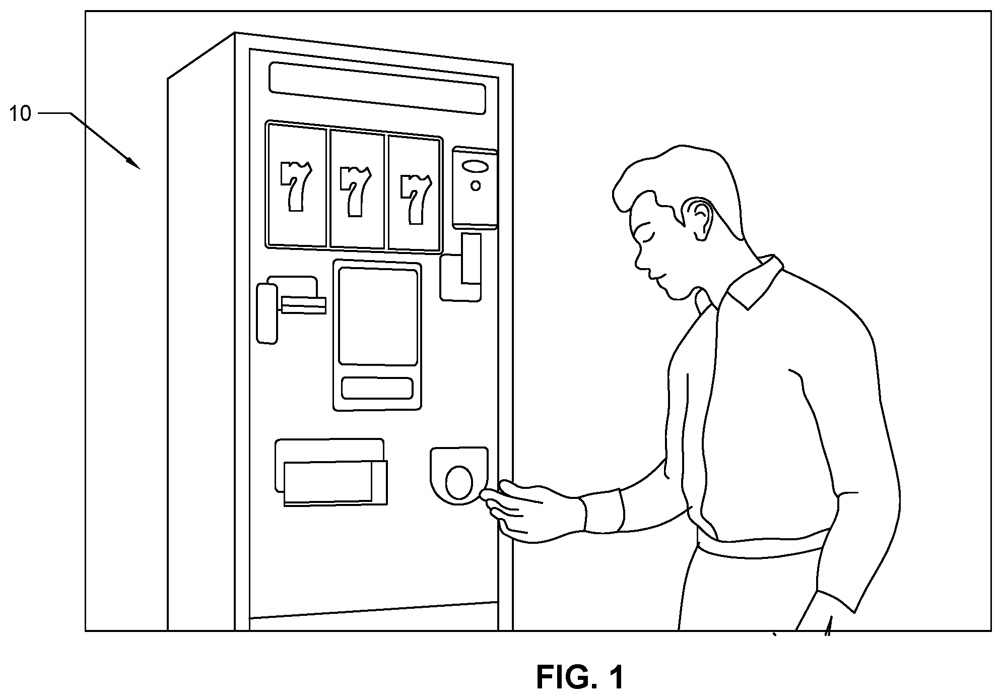 Patent US12333904 — Coupon dispensing kiosk — Figure 1