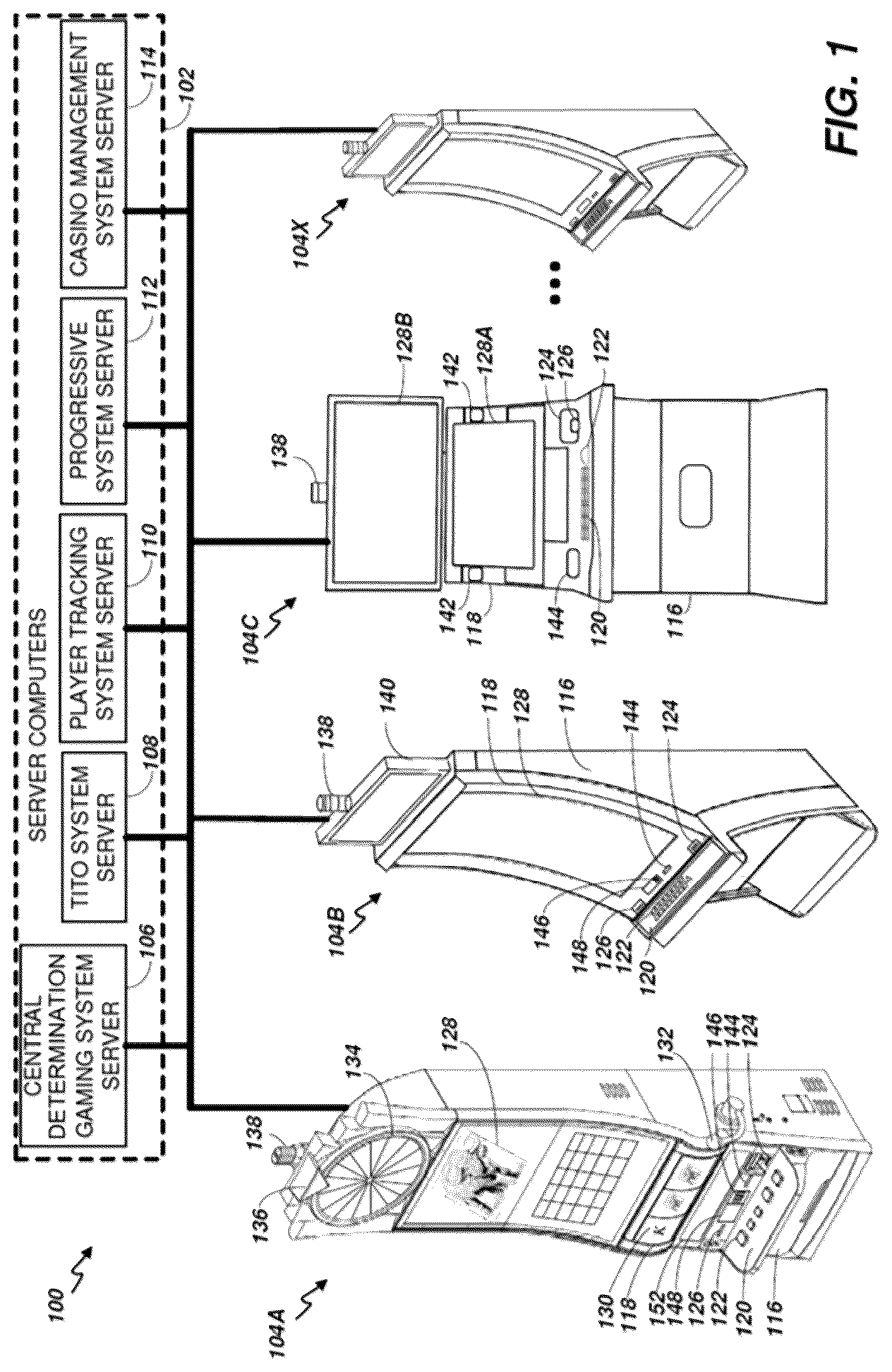 Patent US12333908 — Electronic gaming device and system with random multiple trigger symbol mechanisms for a series of game sequences — Figure 1