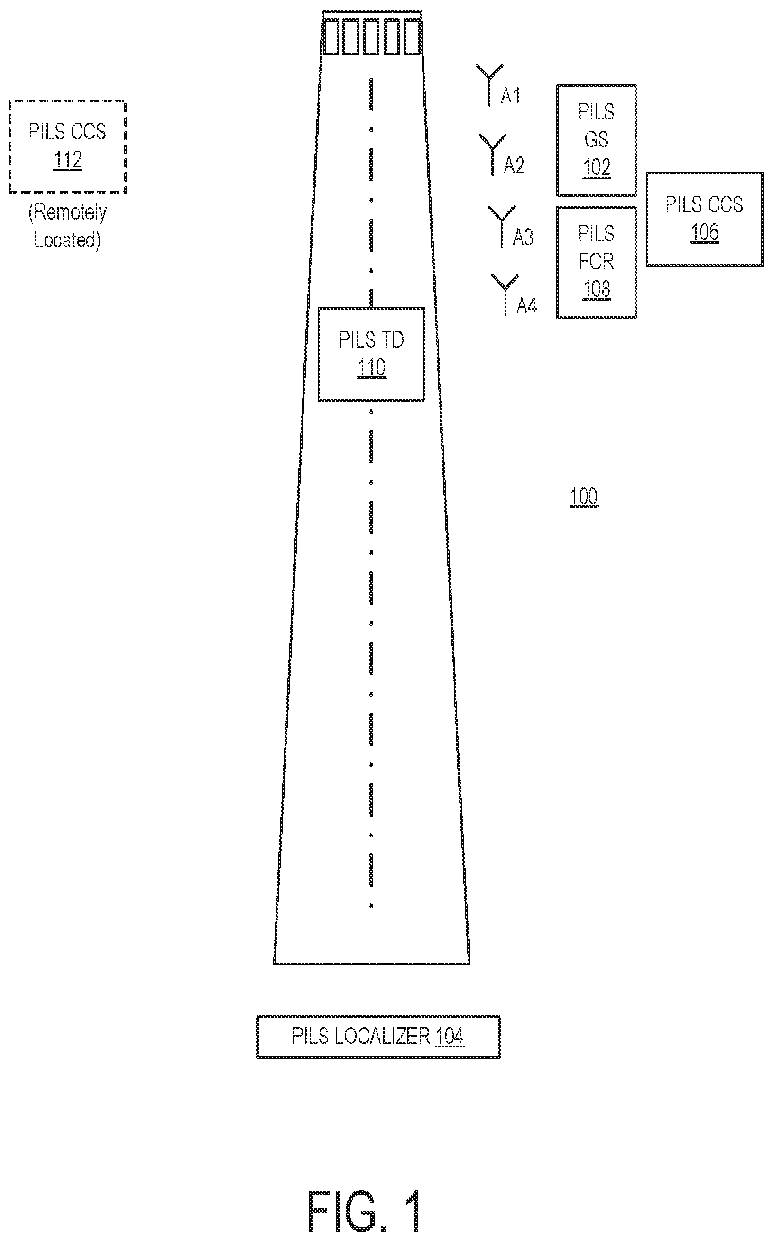 Patent US12333953 — End-to-end unmanned control system of aircraft navigation and surveillance systems — Figure 1