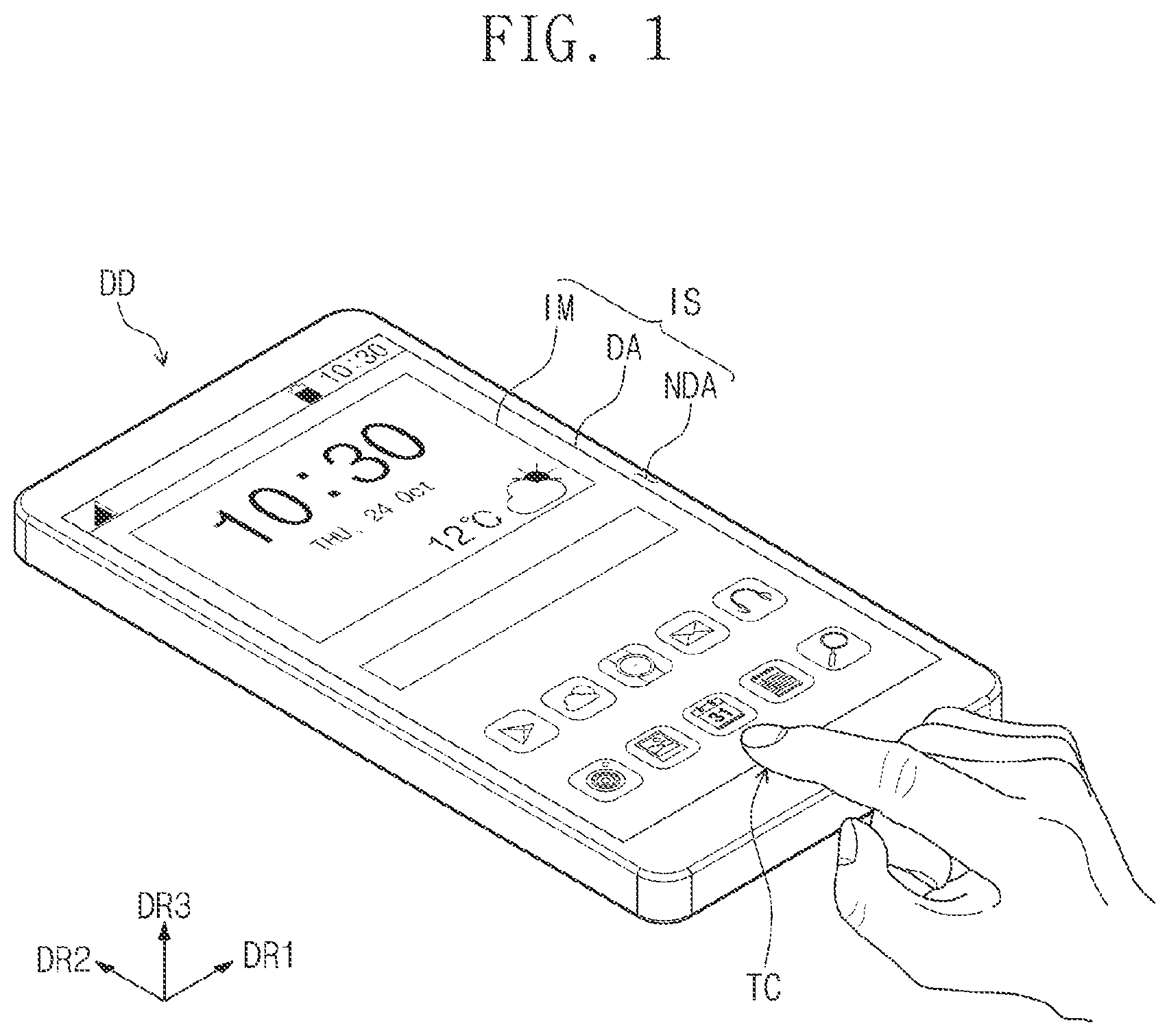 Patent US12333969 — System and method for inspecting display device having input sensor — Figure 1