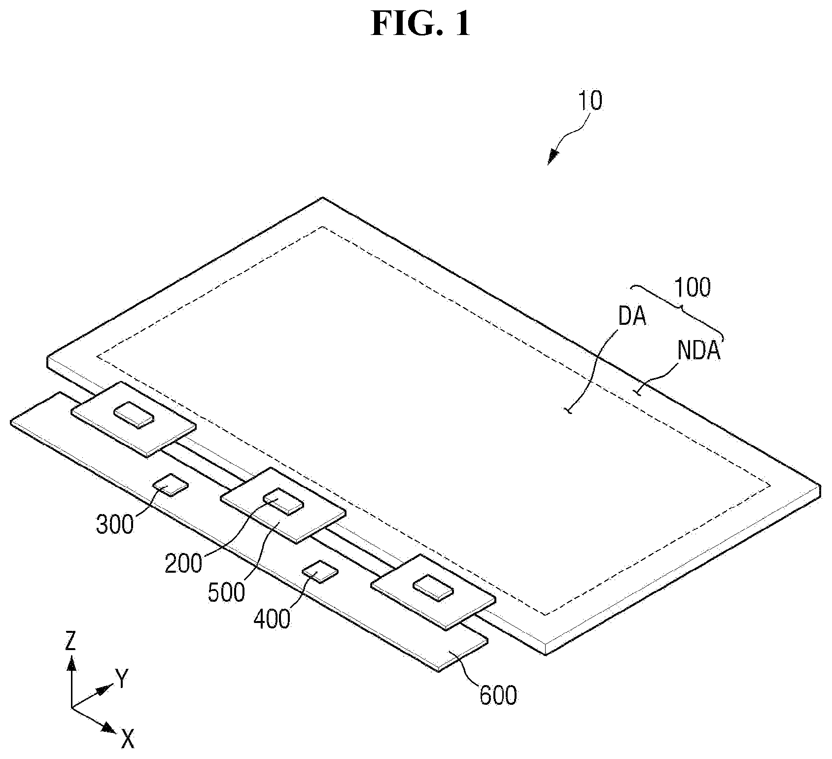 Patent US12333997 Figure 1 – Display device