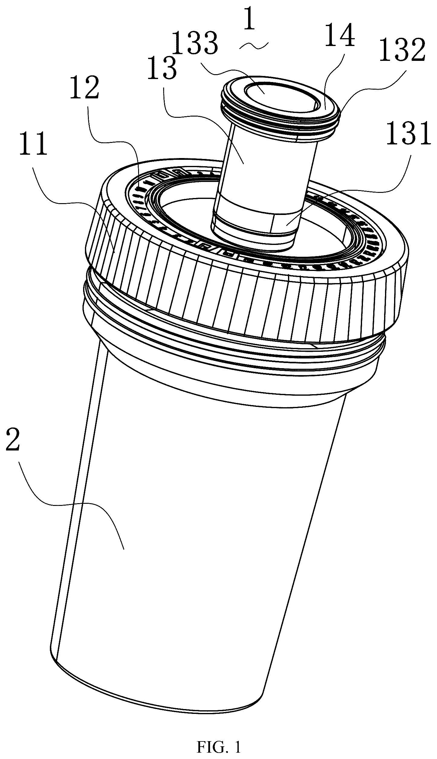 Patent US12338020 — Vacuum air extraction device with high practicality and reliability — Figure 1