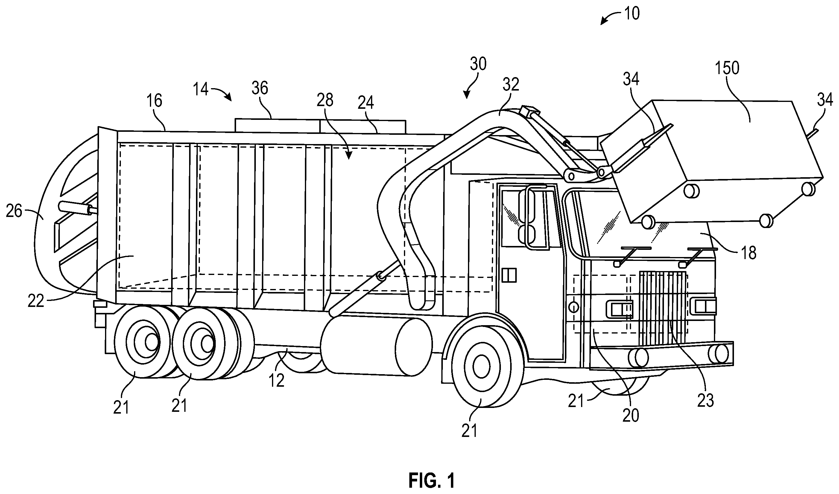 Patent US12338067 Figure 1 – System and method for electronic power take-off controls