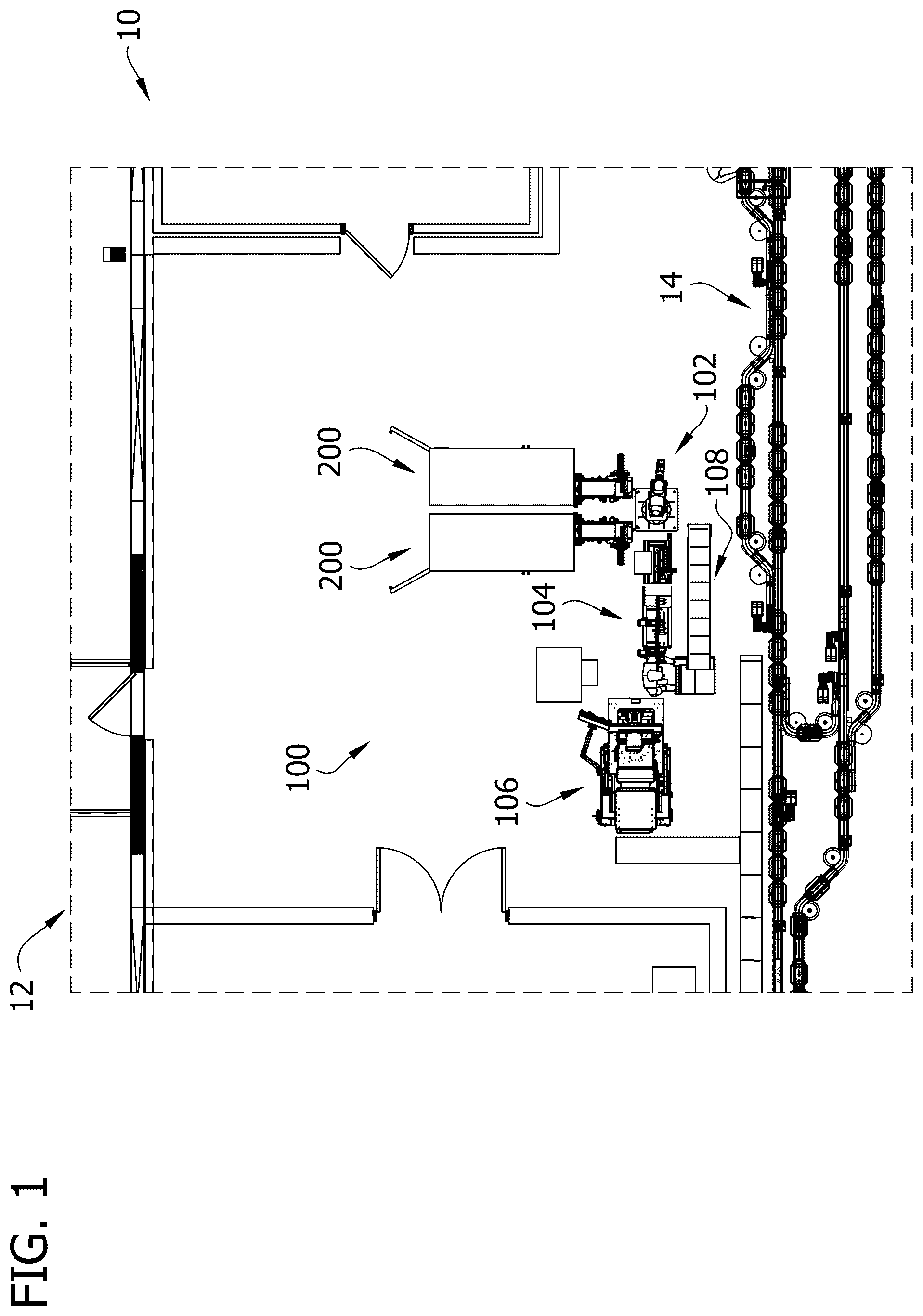 Patent US12338084 Figure 1 – Refrigerated pharmaceutical order processing systems