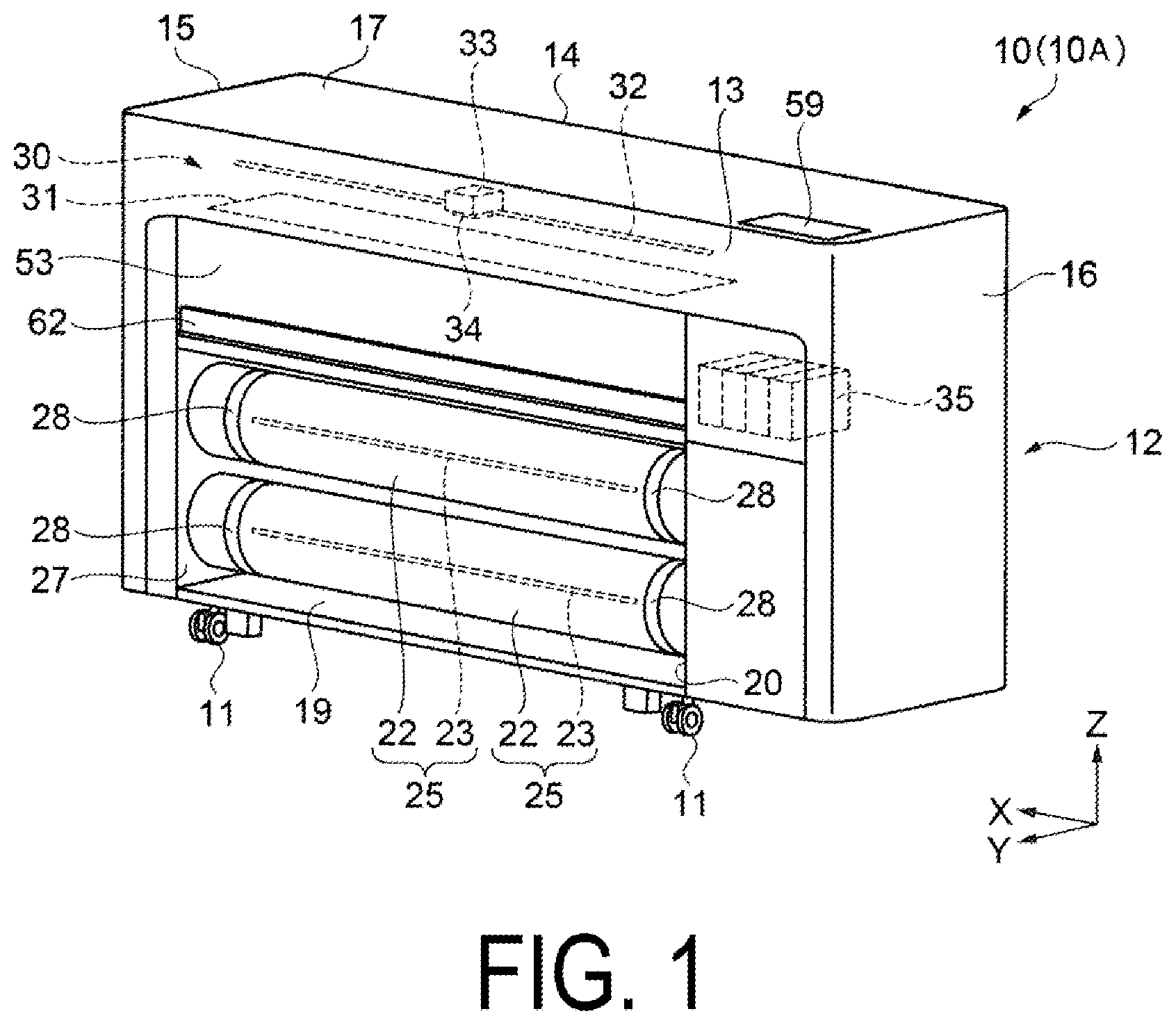 Patent US12338095 — Processing device and recording device — Figure 1