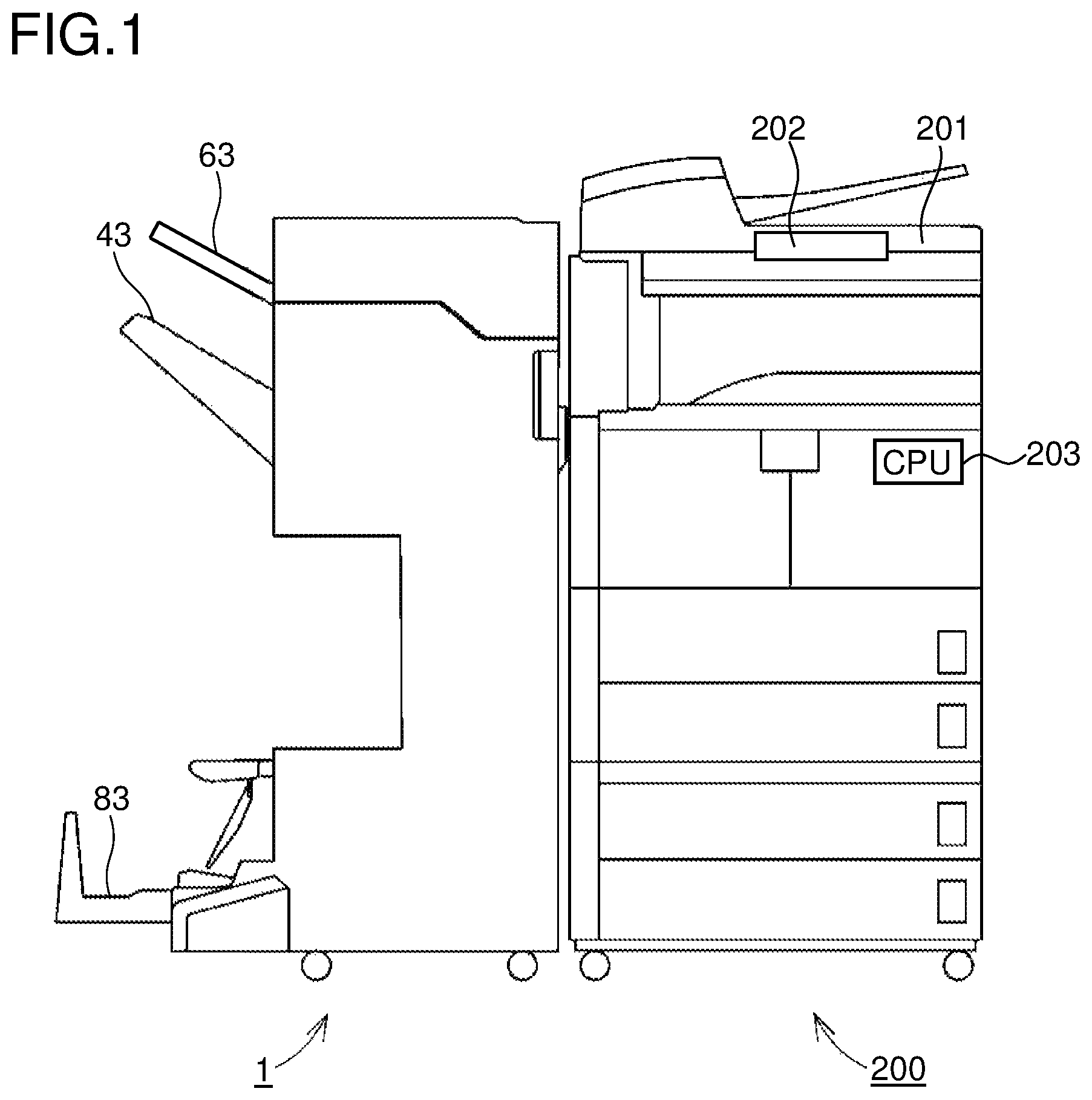 Patent US12338096 Figure 1 – Sheet post-processing apparatus and image forming system including the apparatus