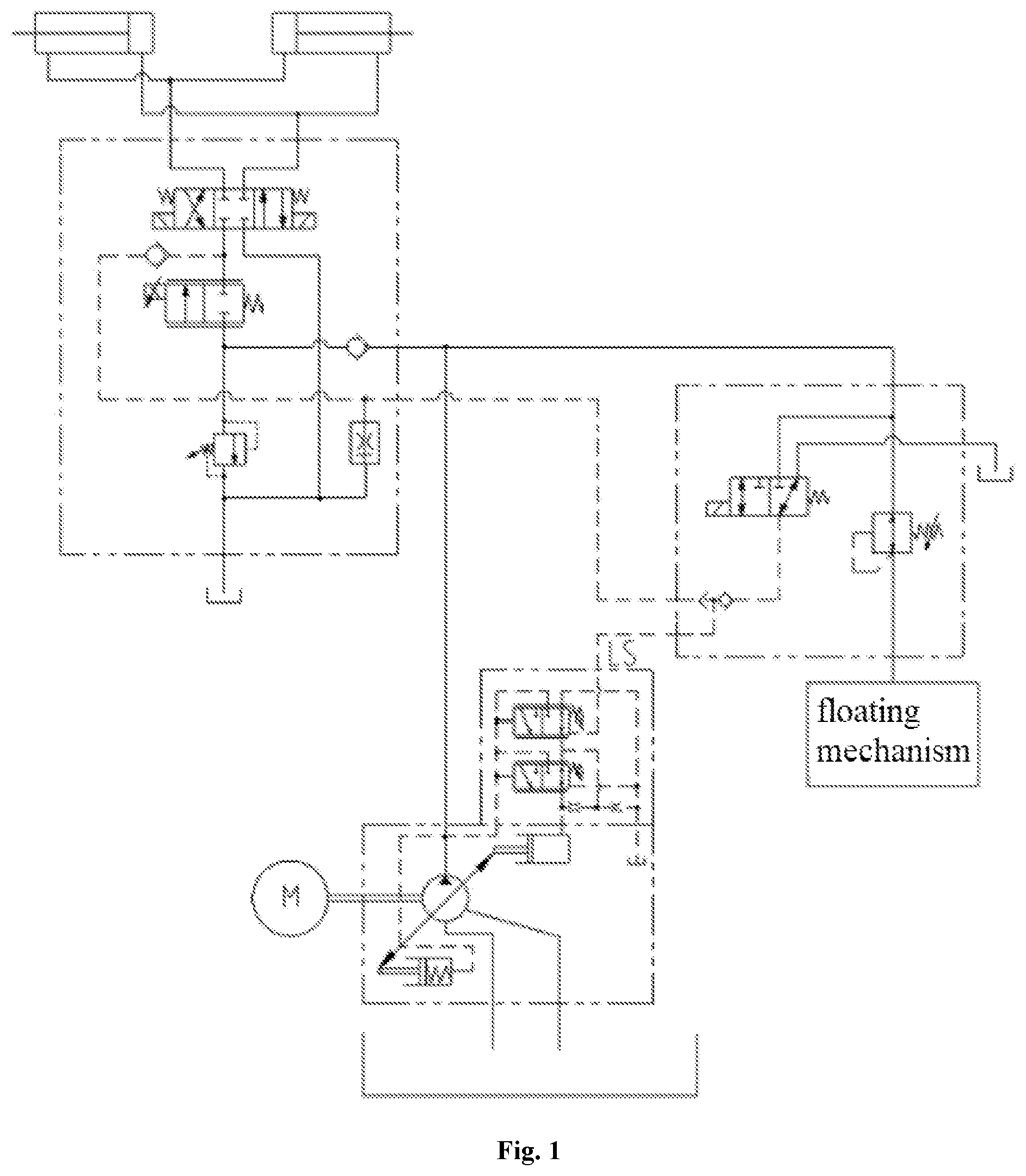 Patent US12338109 Figure 1 – Aerial work platform and floating control system thereof
