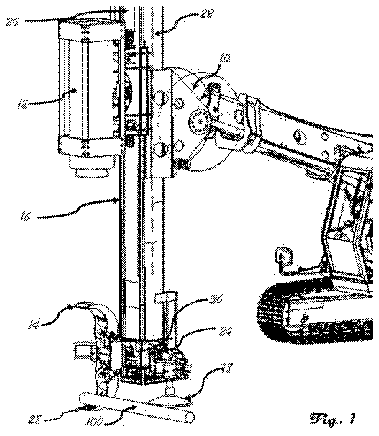 Patent US12338112 — Mast and grapple combination — Figure 1