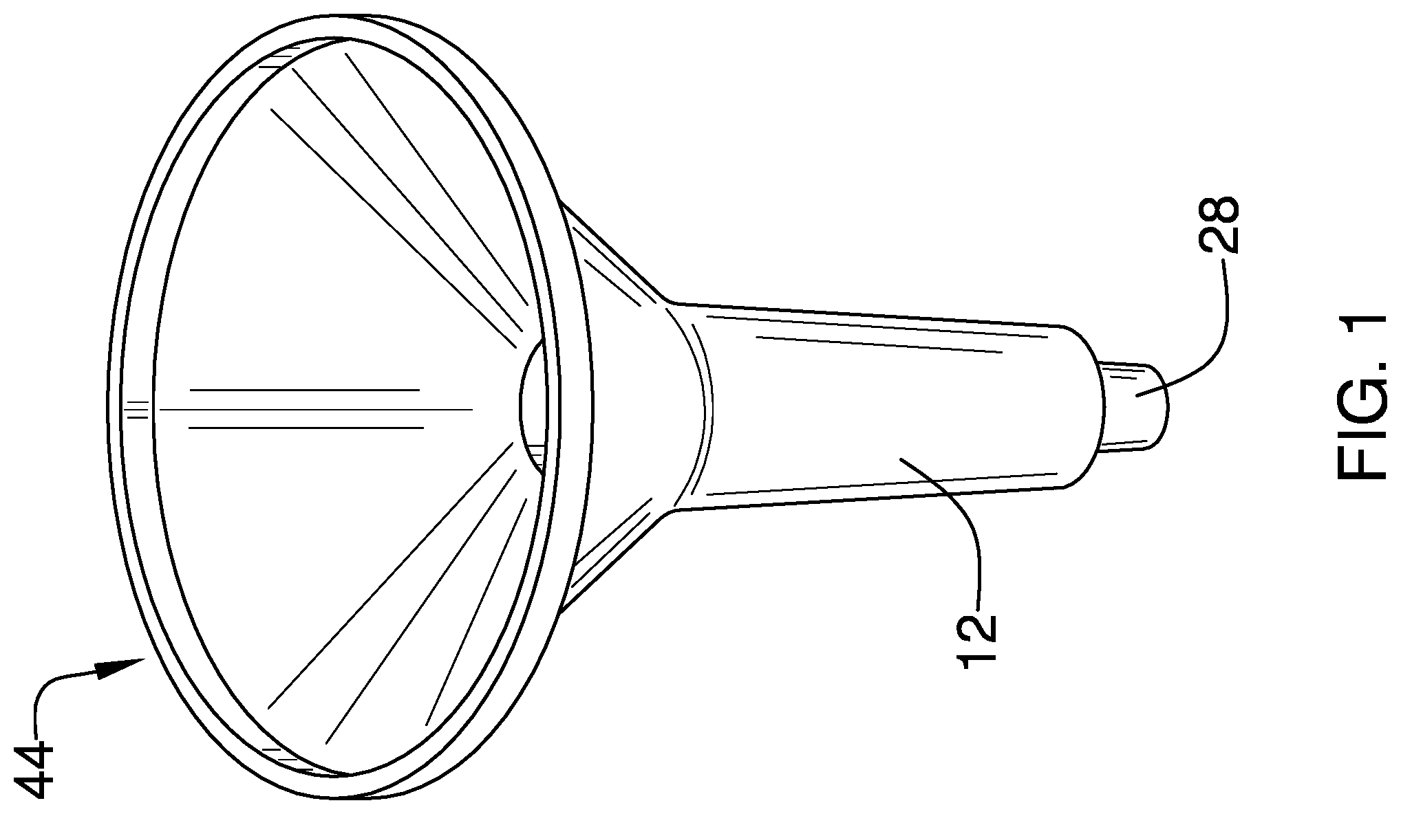 Patent US12338113 — Vented funnel assembly — Figure 1