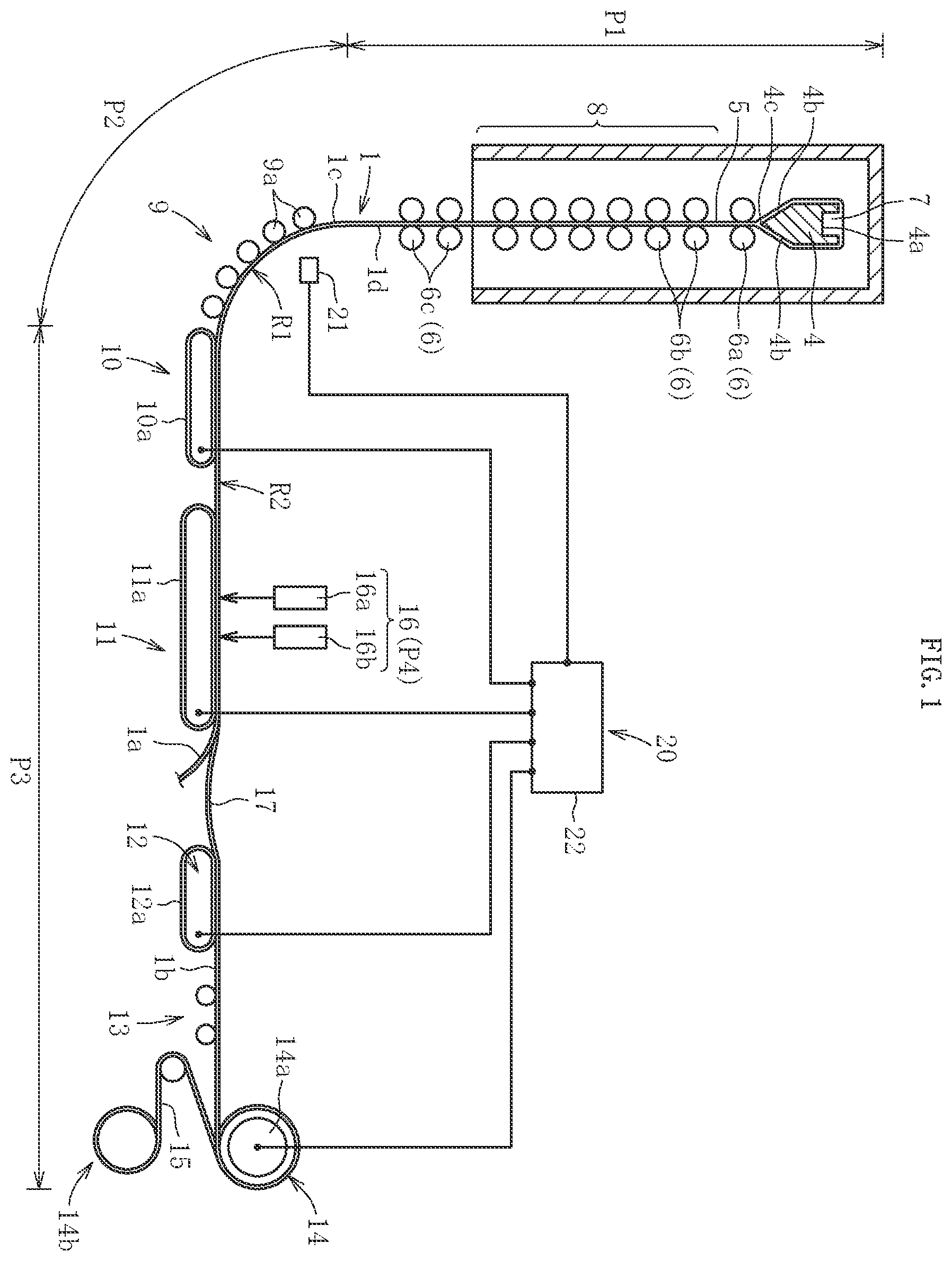 Patent US12338156 — Method for manufacturing strip-shaped glass film — Figure 1