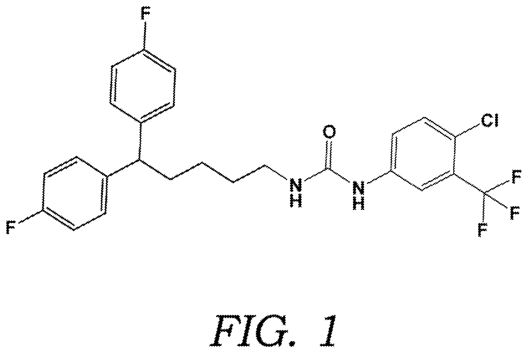 Patent US12338204 — Substituted bisphenylalkylurea compounds and methods of treating breast cancer — Figure 1