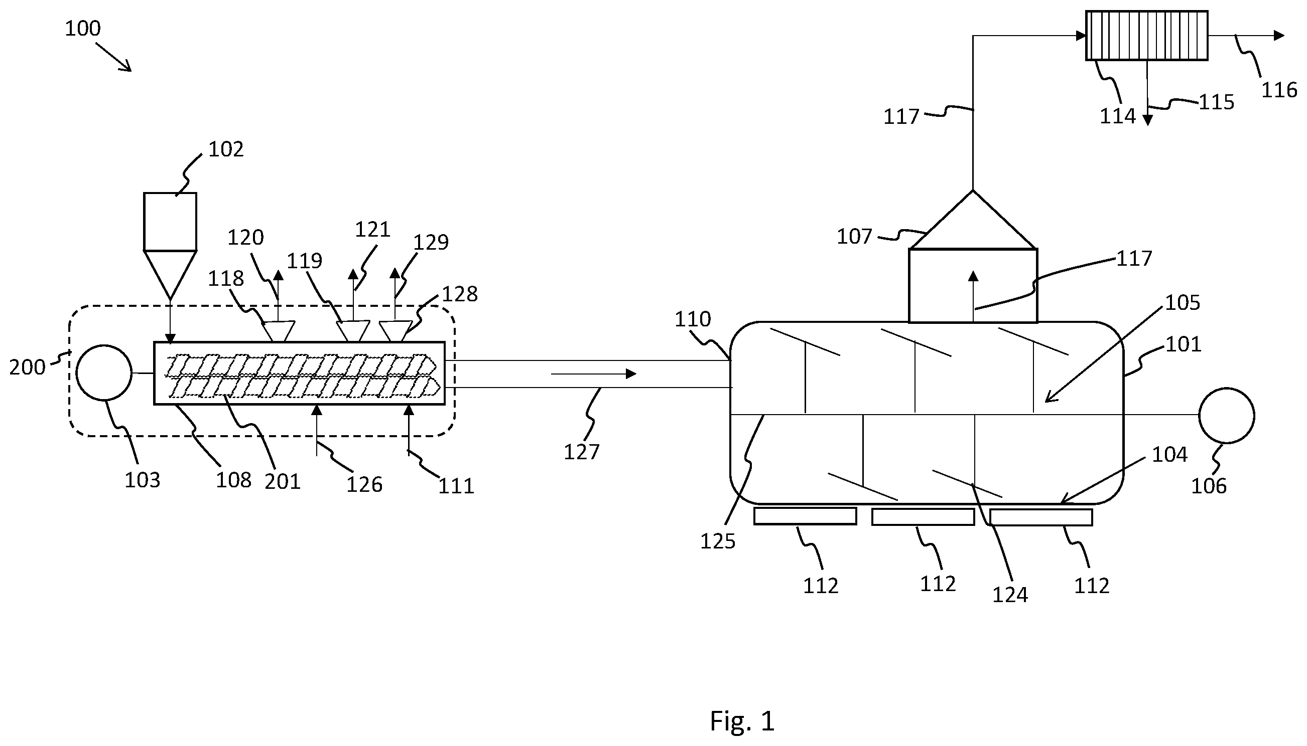 Patent US12338393 — Method for pyrolysis of waste material in an industrial process — Figure 1