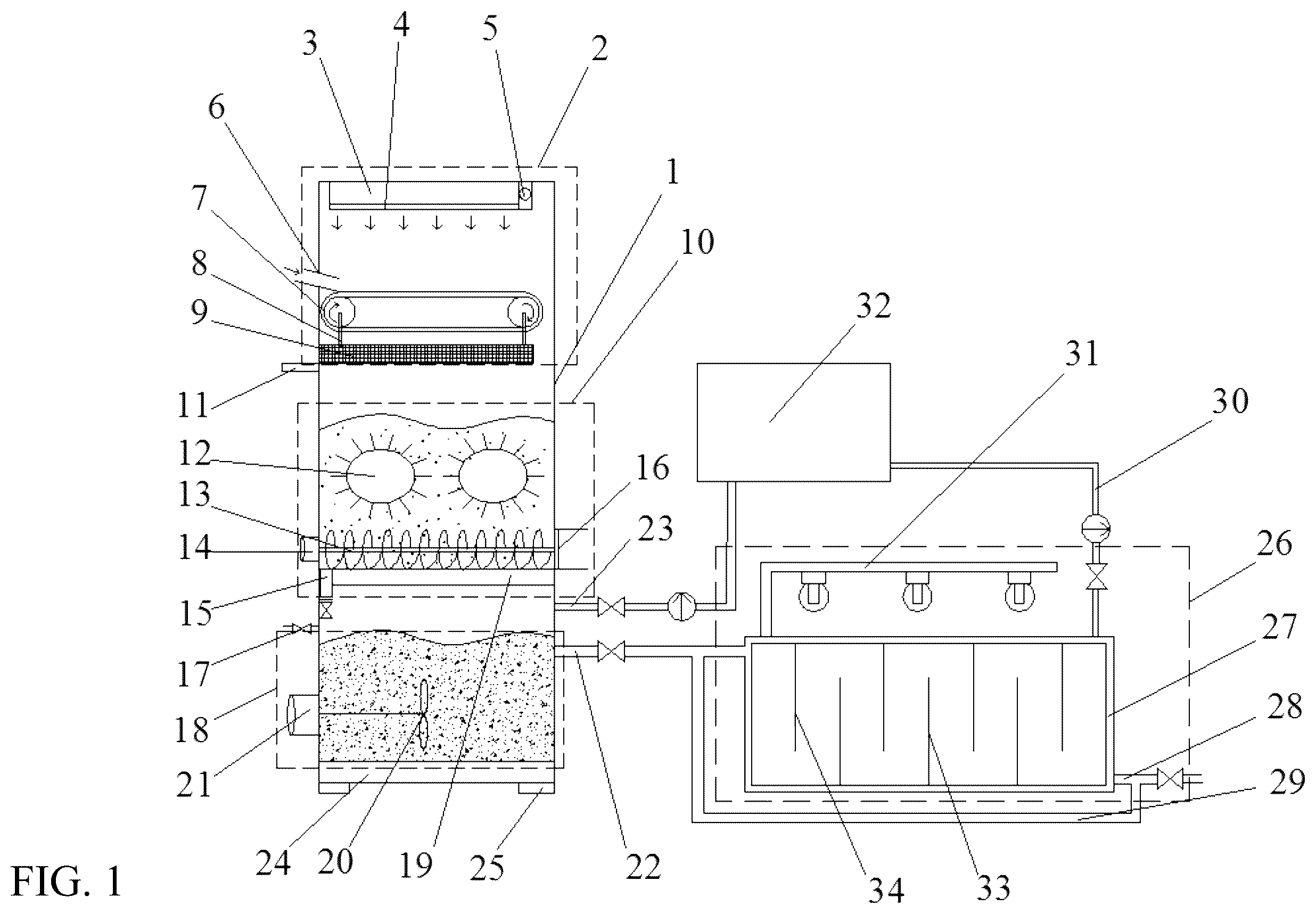 Patent US12338421 — Biohydrogen production device of corn stalks based on synchronous saccharification and fermentation and hydrogen production method thereof — Figure 1