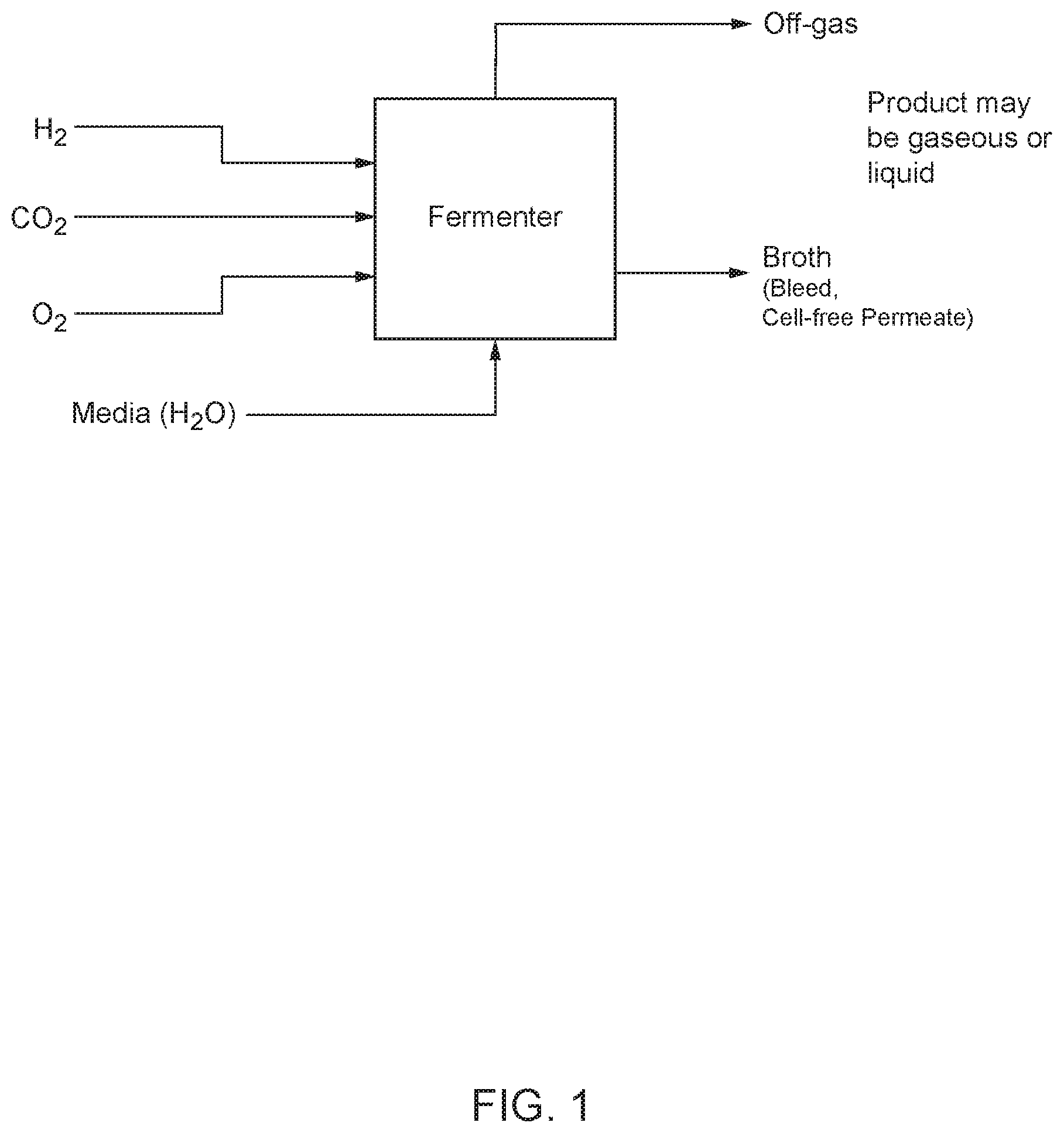 Patent US12338428 — Materials and methods for managing aerobic gas fermentation — Figure 1