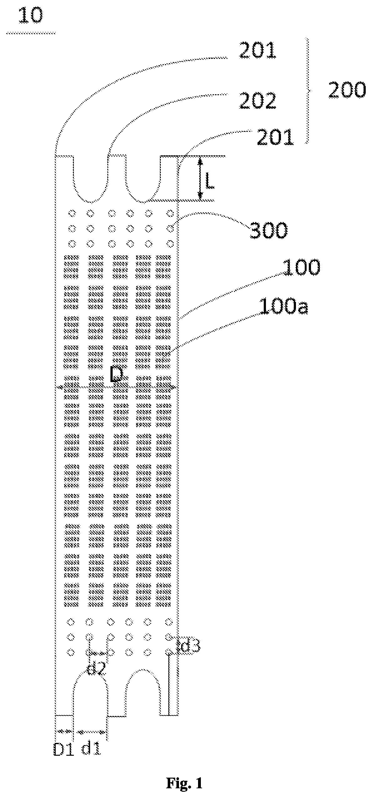 Patent US12338522 — Fine metal mask plate, mask device and tensioning equipment — Figure 1