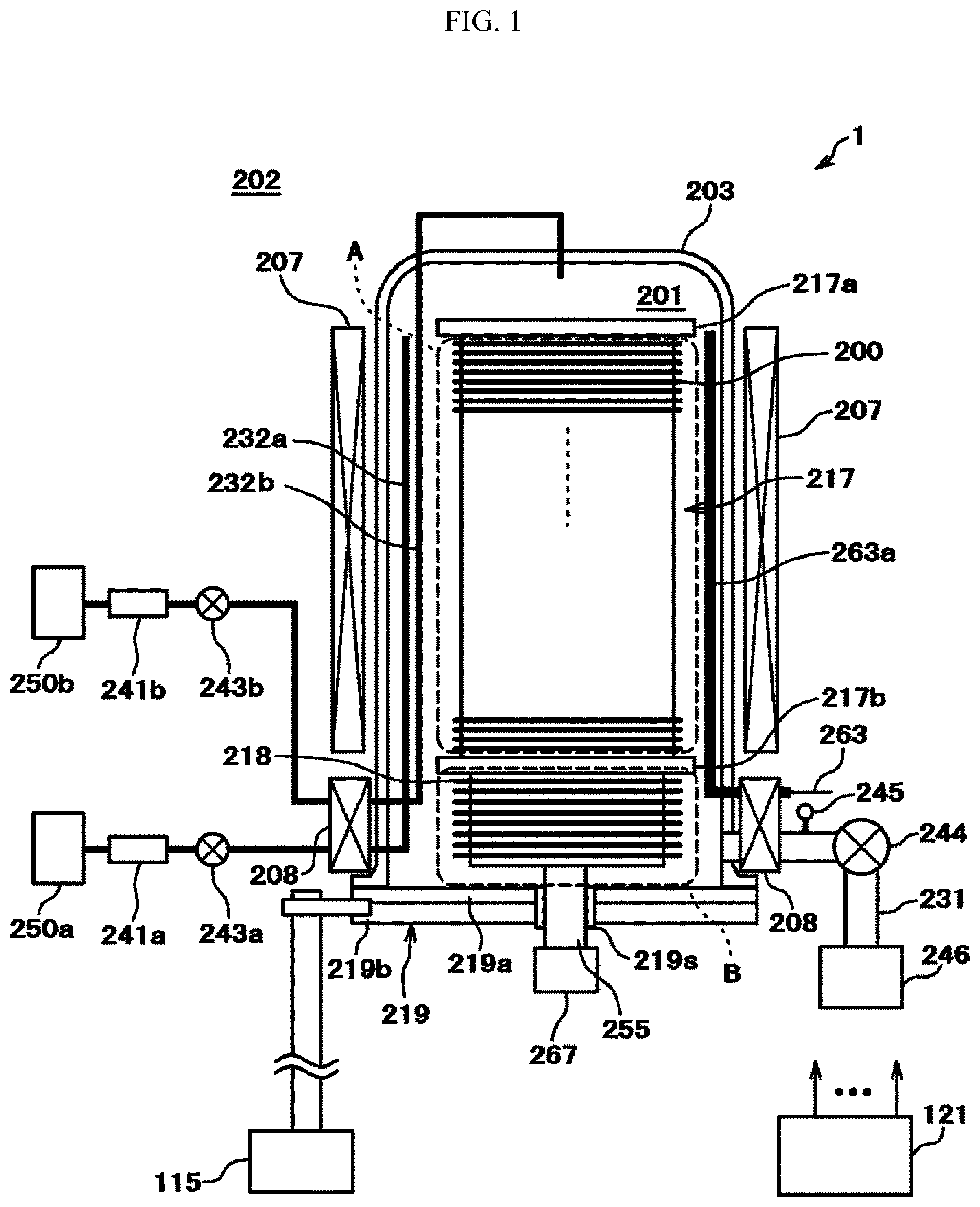Patent US12338529 — Substrate processing apparatus, process vessel, method of manufacturing semiconductor device and non-transitory tangible medium — Figure 1