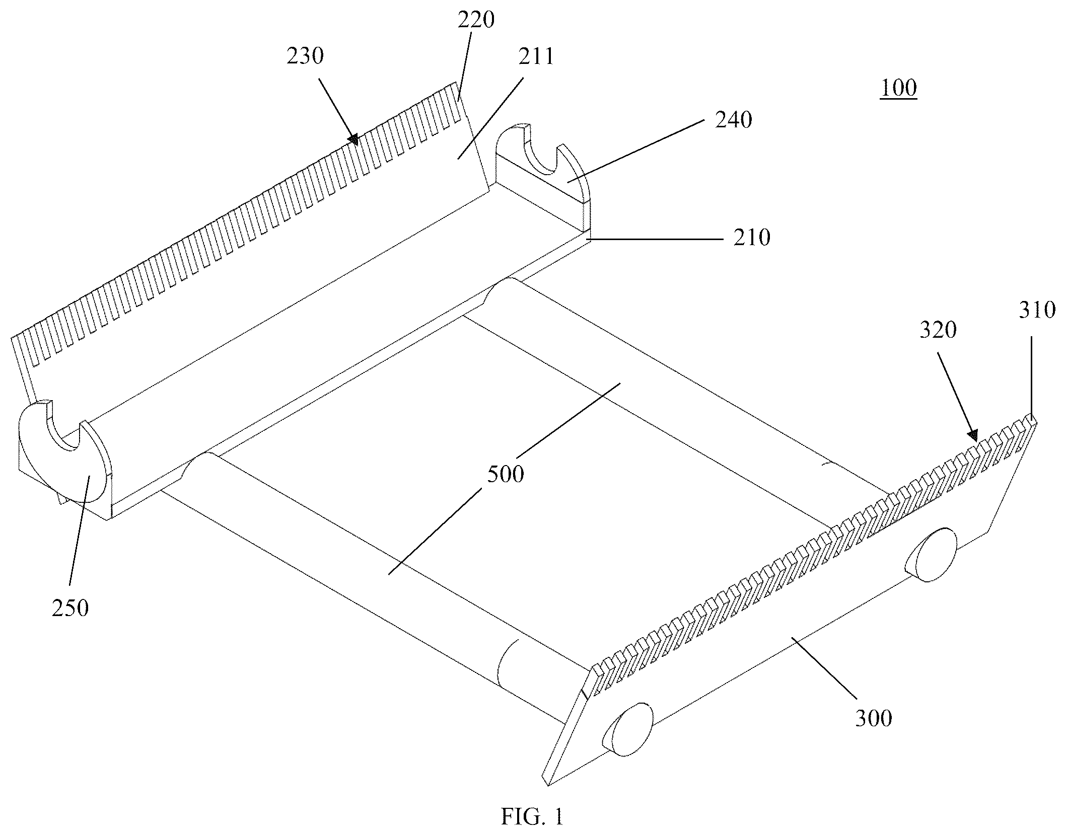 Patent US12338554 — Weaving loom — Figure 1