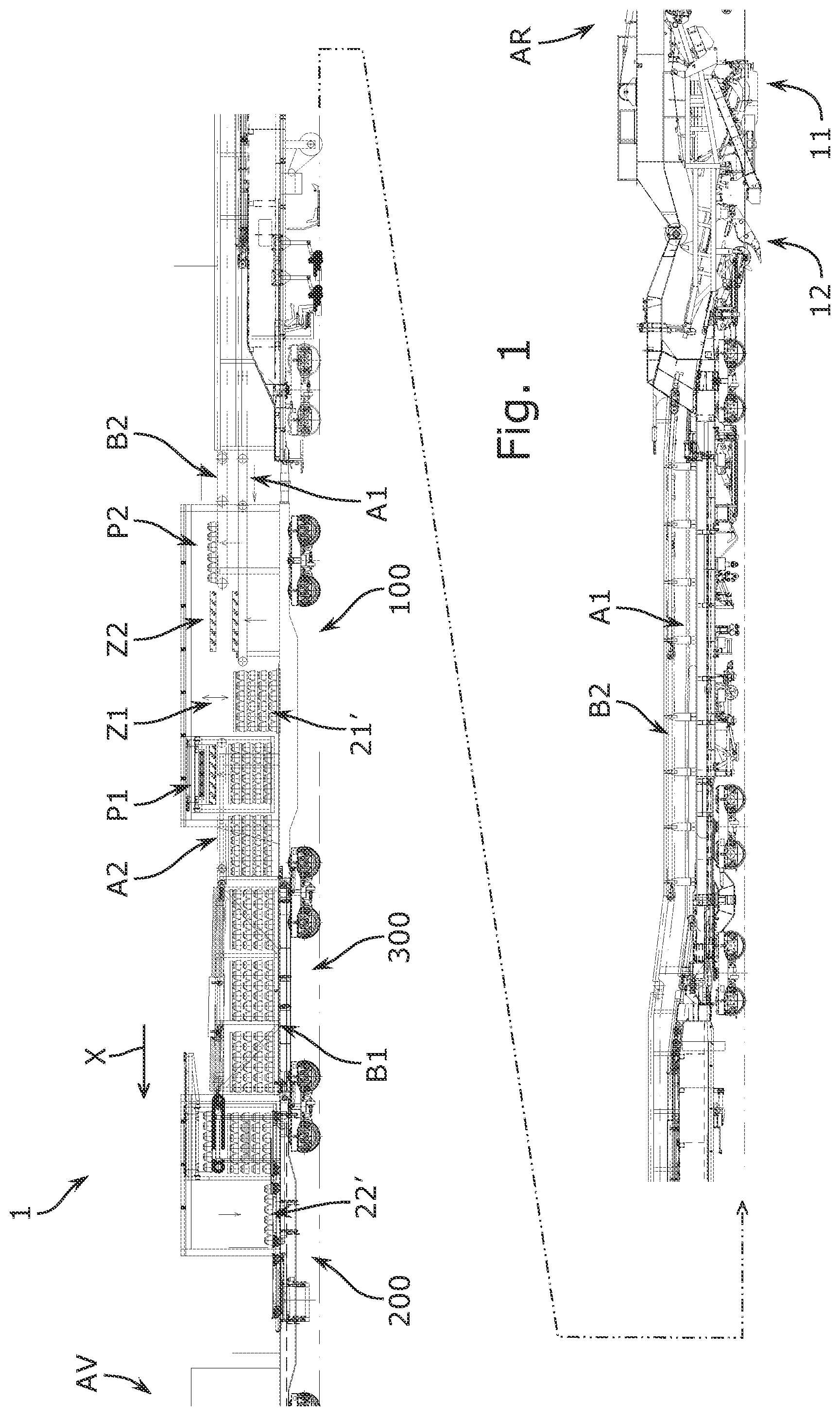 Patent US12338582 — Transfer car for sleepers and the associated railway vehicle — Figure 1